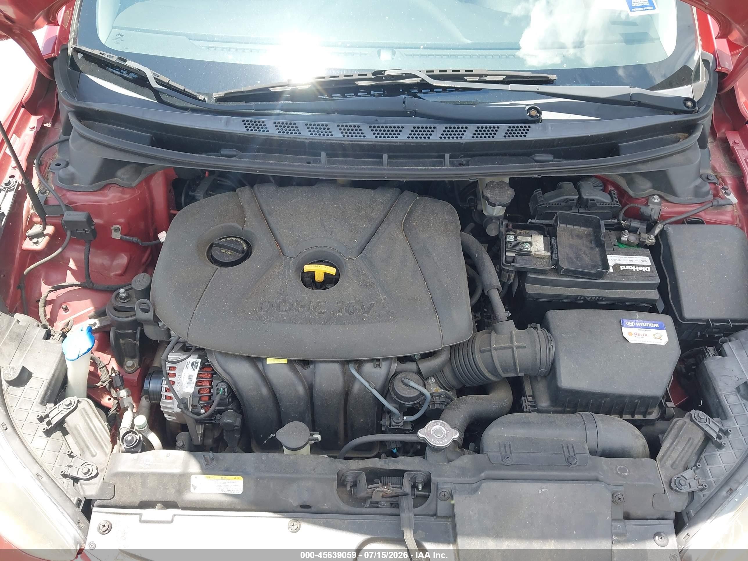 2011 Hyundai Elantra Limited (ulsan Plant) Red vin: KMHDH4AE9BU104537