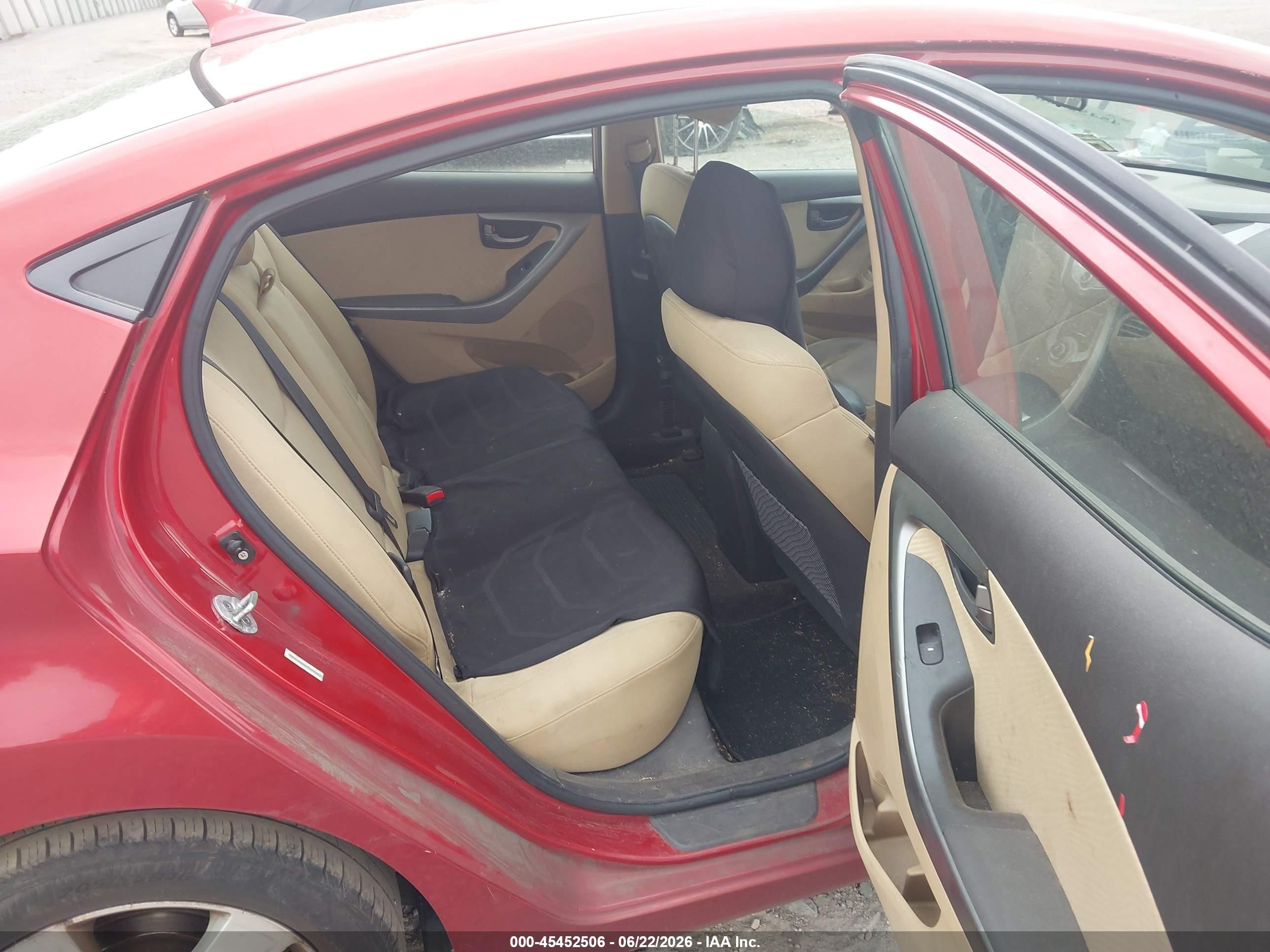 2011 Hyundai Elantra Gls (ulsan Plant) Red vin: KMHDH4AE9BU127008