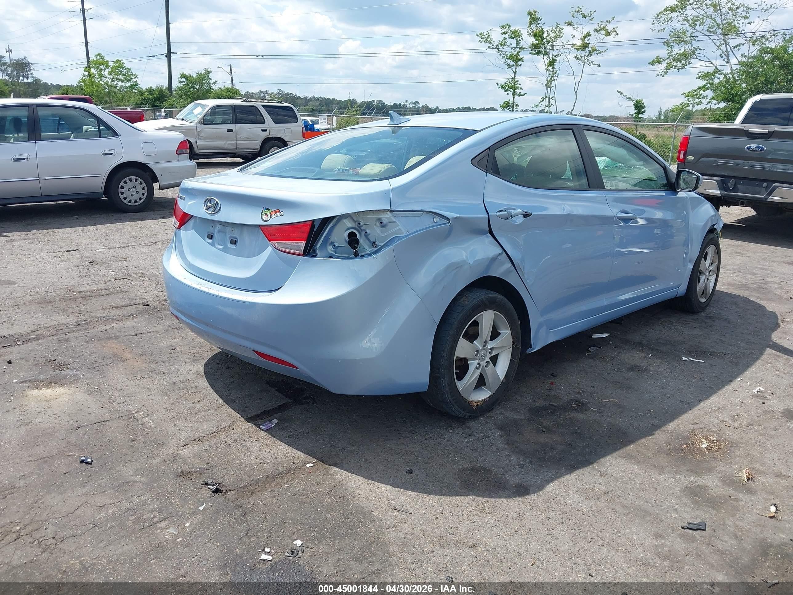 2011 Hyundai Elantra Gls (ulsan Plant) Blue vin: KMHDH4AE9BU139840