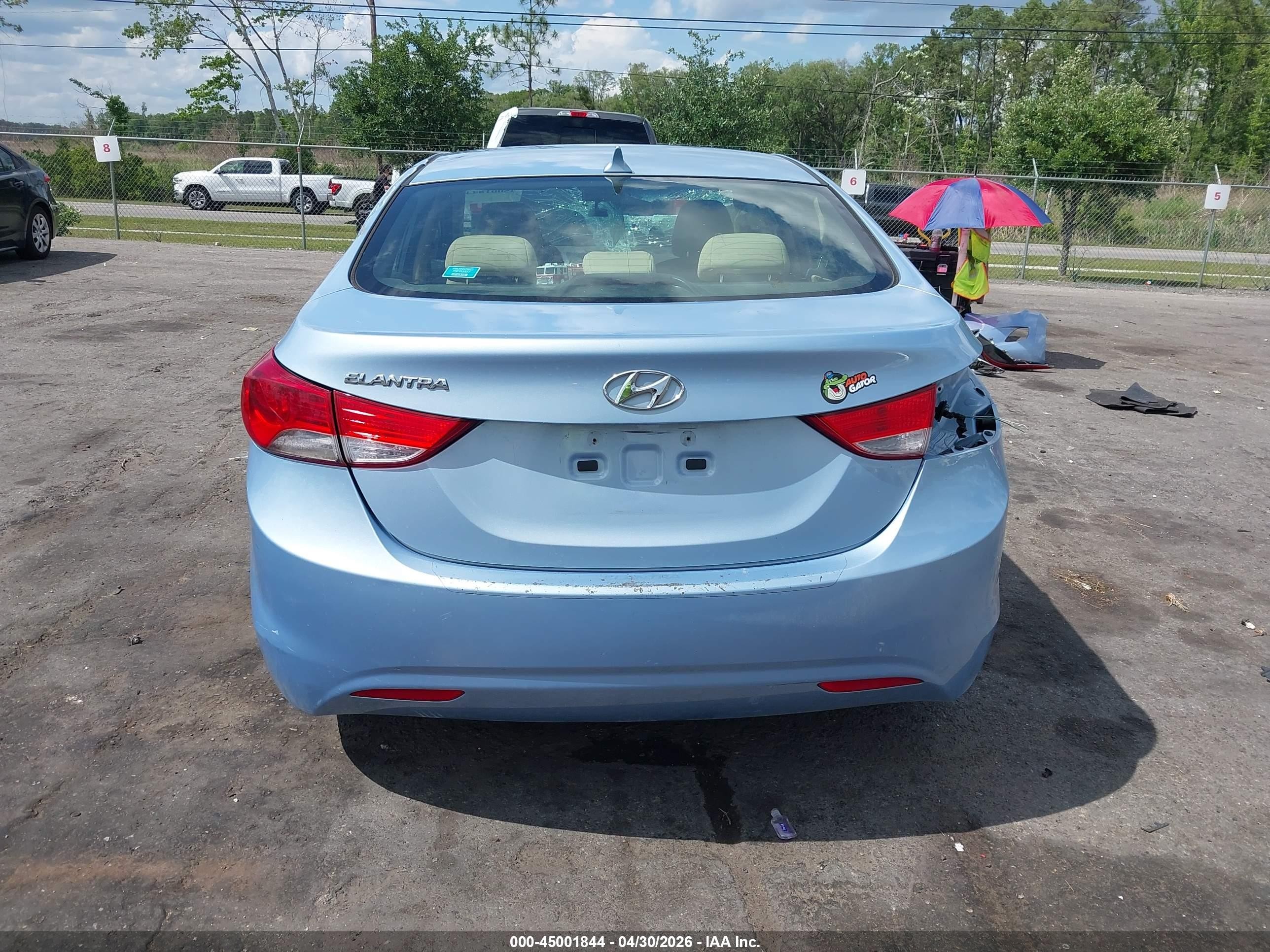 2011 Hyundai Elantra Gls (ulsan Plant) Blue vin: KMHDH4AE9BU139840