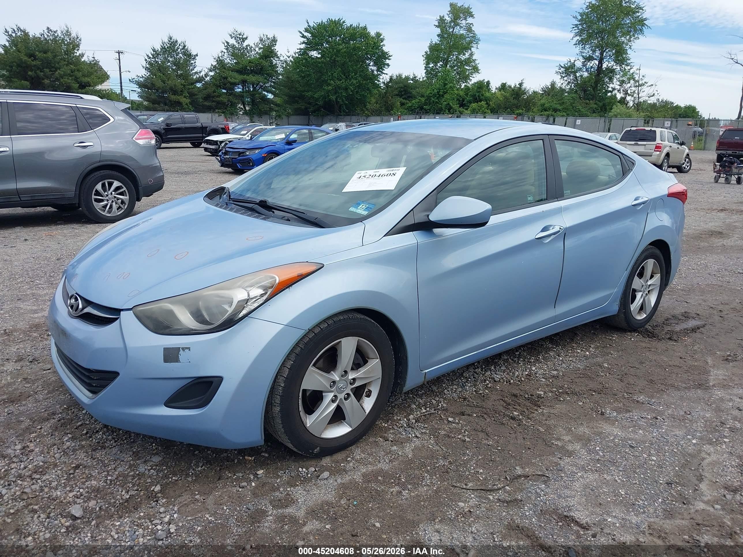 2011 Hyundai Elantra Gls (ulsan Plant) Light Blue vin: KMHDH4AE9BU147114
