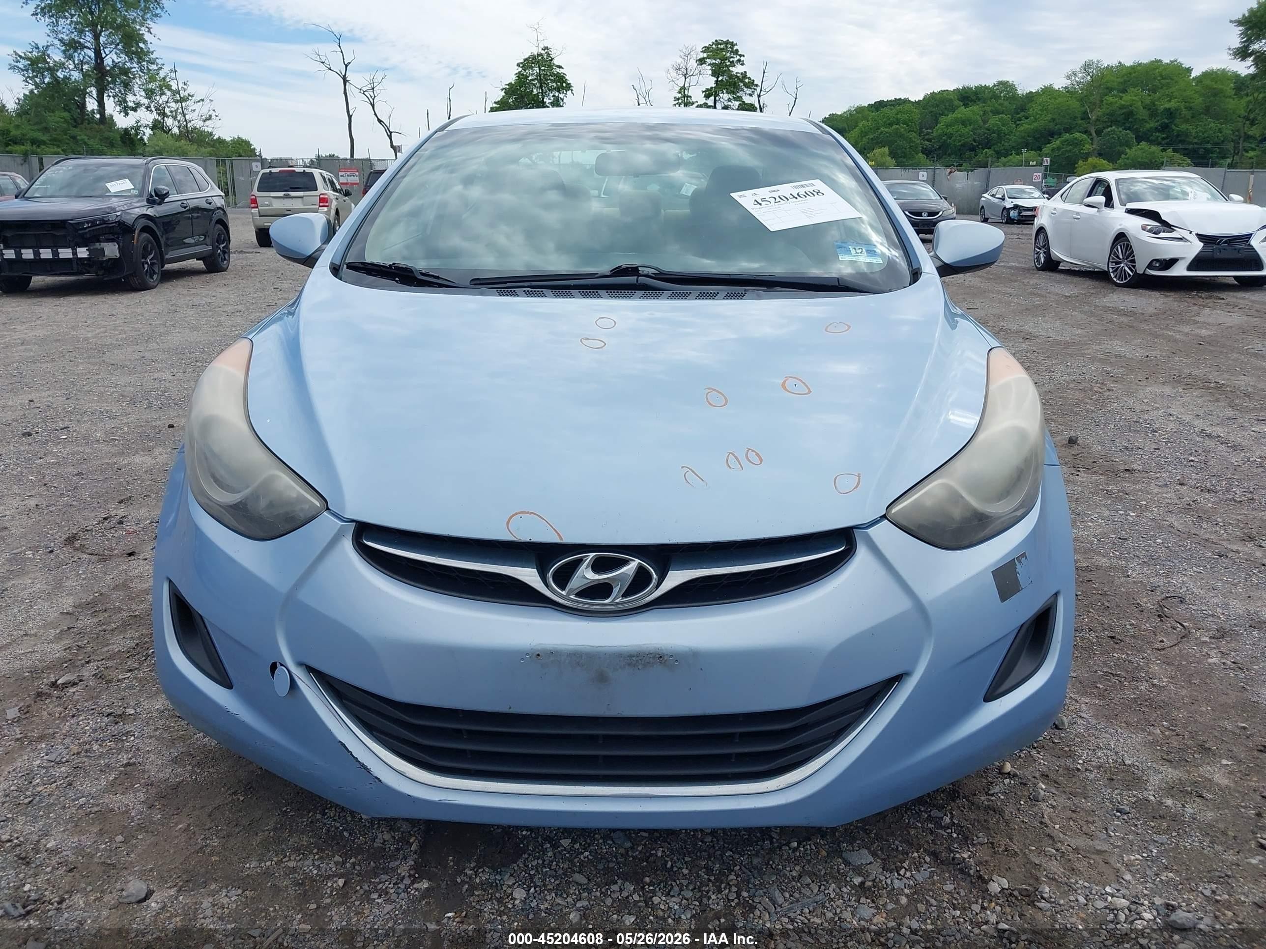2011 Hyundai Elantra Gls (ulsan Plant) Light Blue vin: KMHDH4AE9BU147114