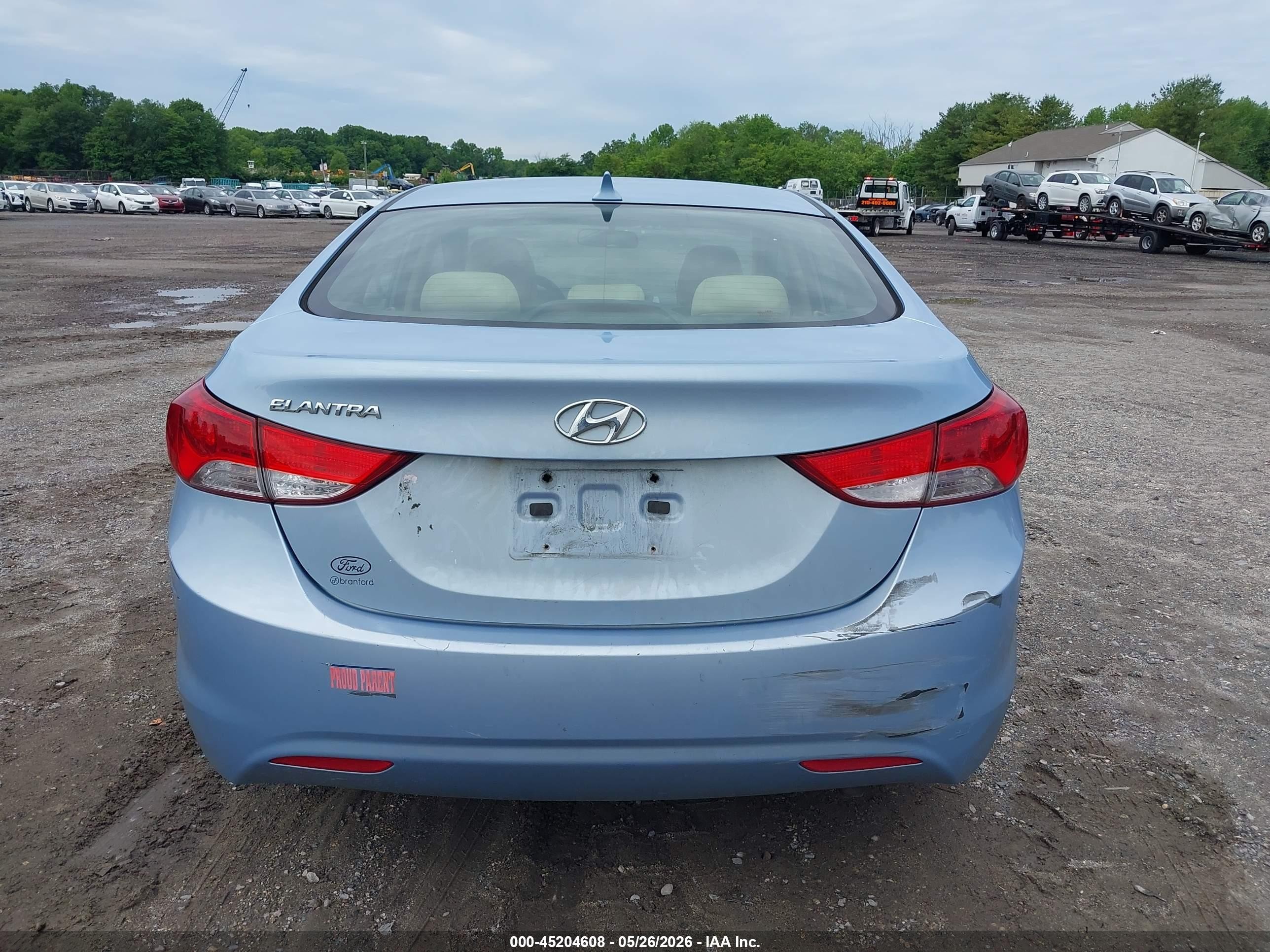 2011 Hyundai Elantra Gls (ulsan Plant) Light Blue vin: KMHDH4AE9BU147114