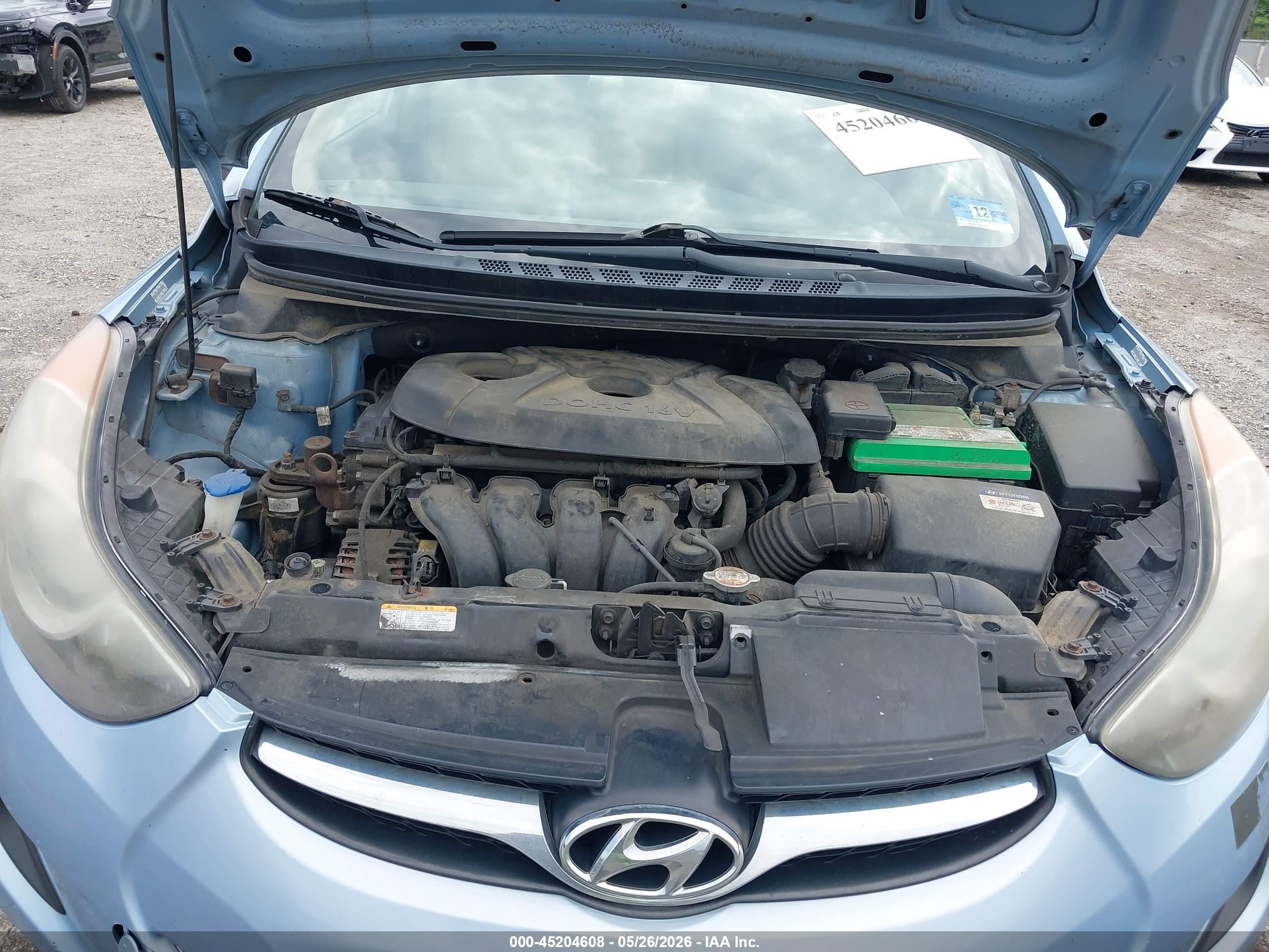 2011 Hyundai Elantra Gls (ulsan Plant) Light Blue vin: KMHDH4AE9BU147114
