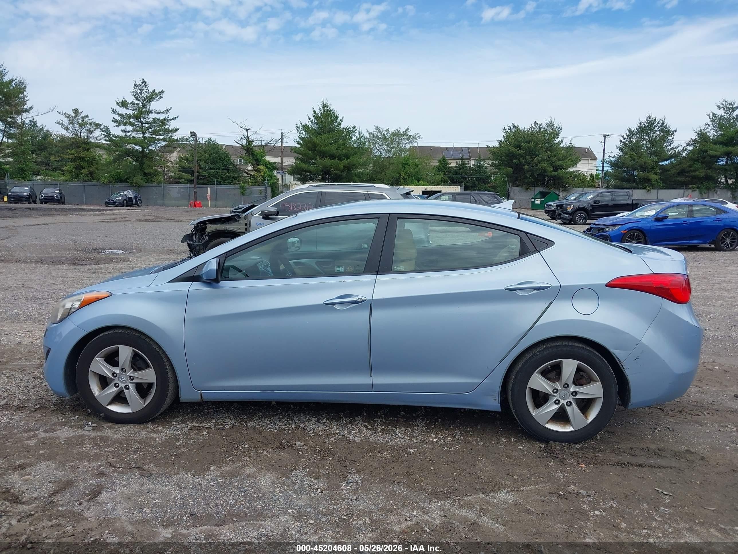 2011 Hyundai Elantra Gls (ulsan Plant) Light Blue vin: KMHDH4AE9BU147114