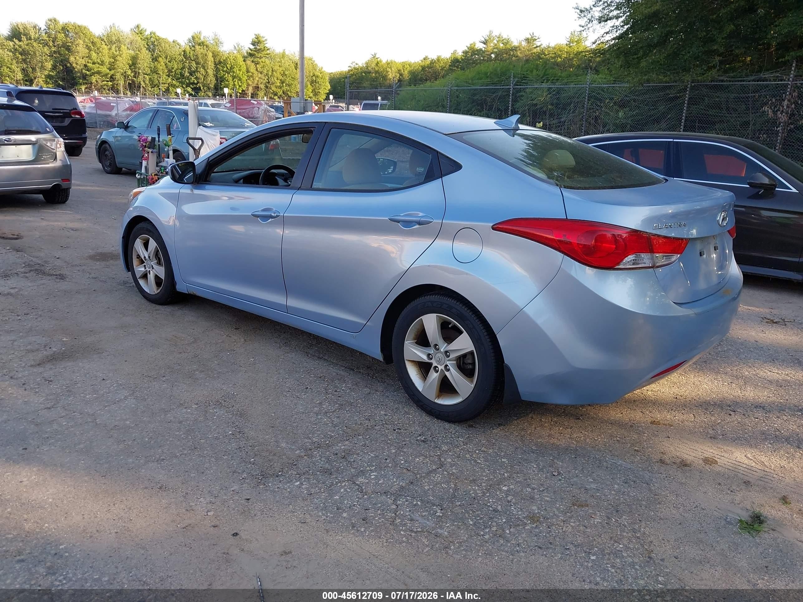 2011 Hyundai Elantra Gls/limited Light Blue vin: KMHDH4AE9BU147419