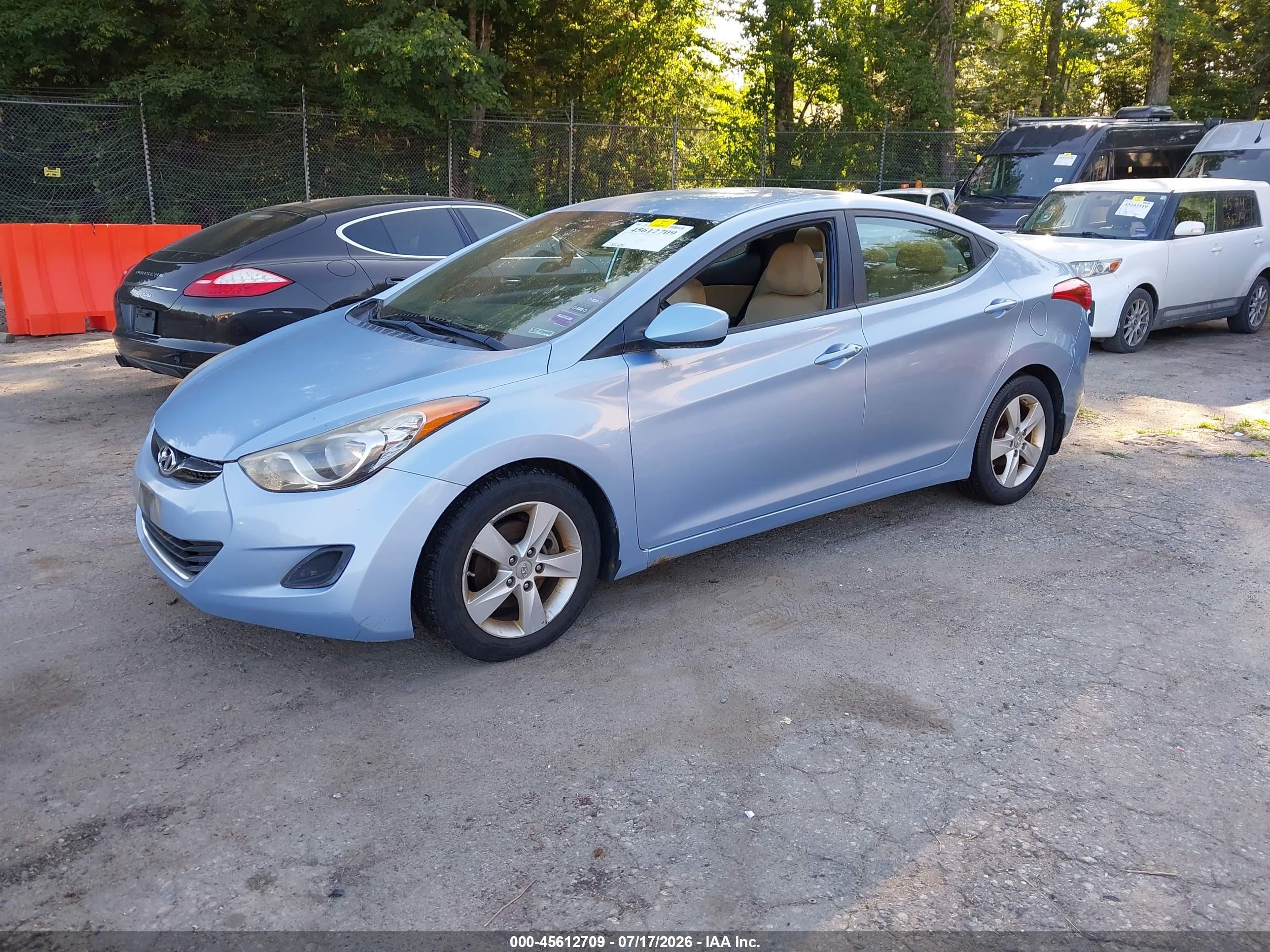 2011 Hyundai Elantra Gls/limited Light Blue vin: KMHDH4AE9BU147419