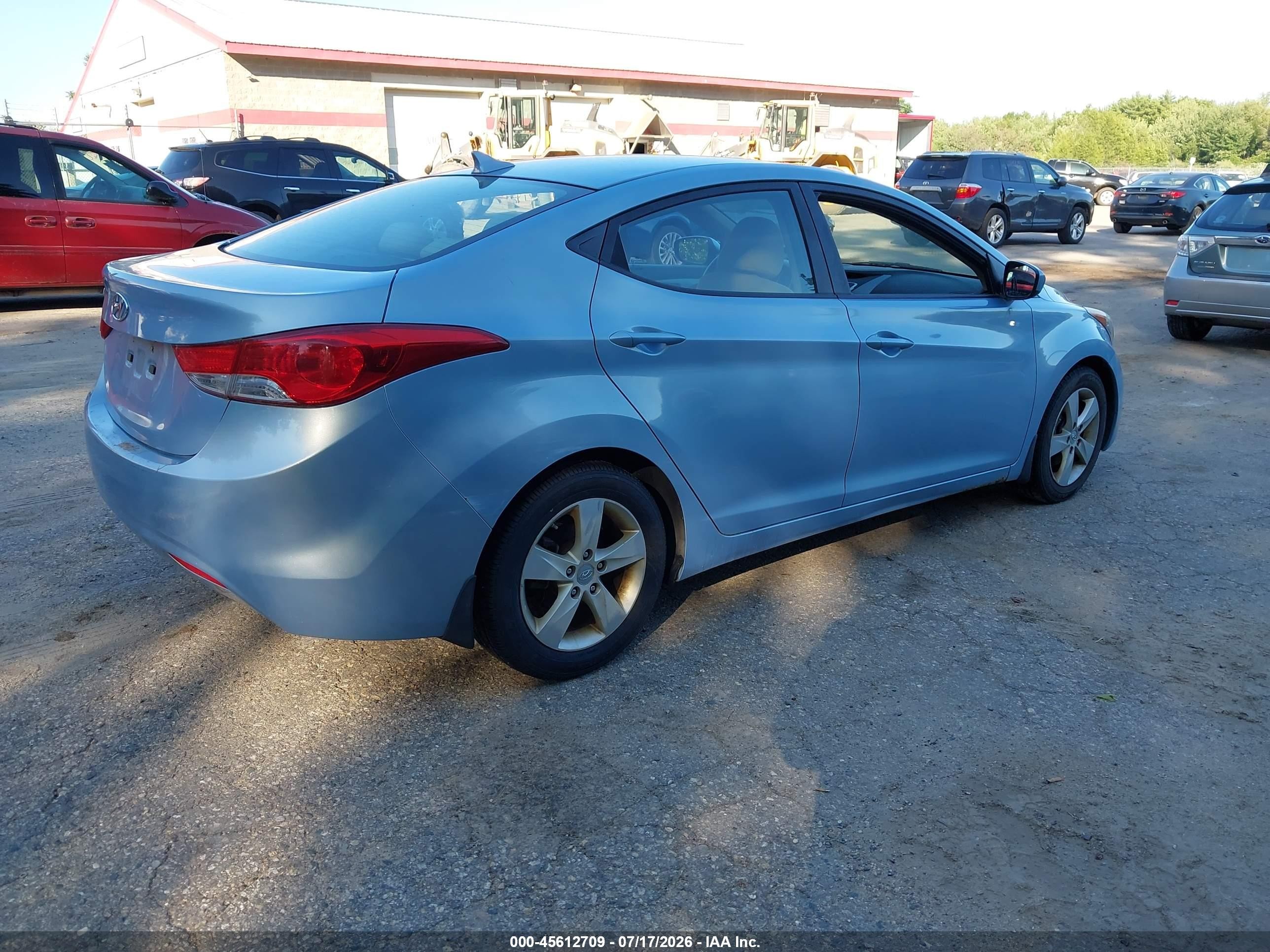2011 Hyundai Elantra Gls/limited Light Blue vin: KMHDH4AE9BU147419