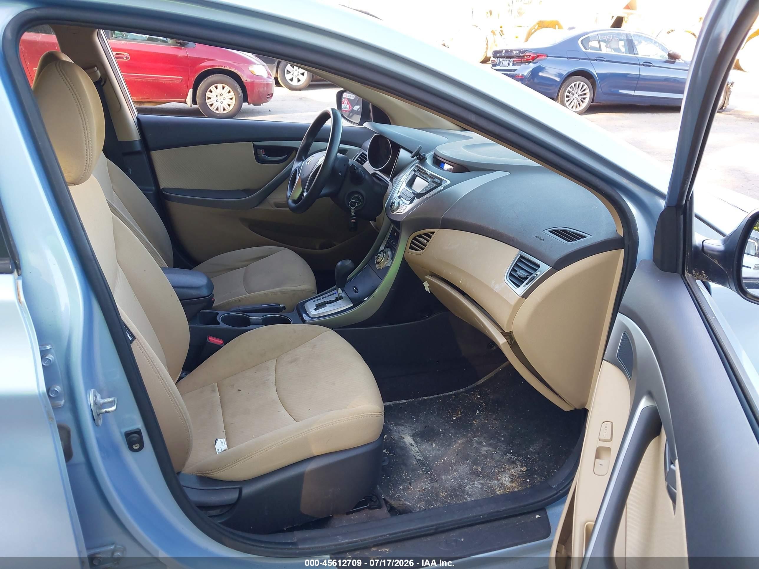 2011 Hyundai Elantra Gls/limited Light Blue vin: KMHDH4AE9BU147419