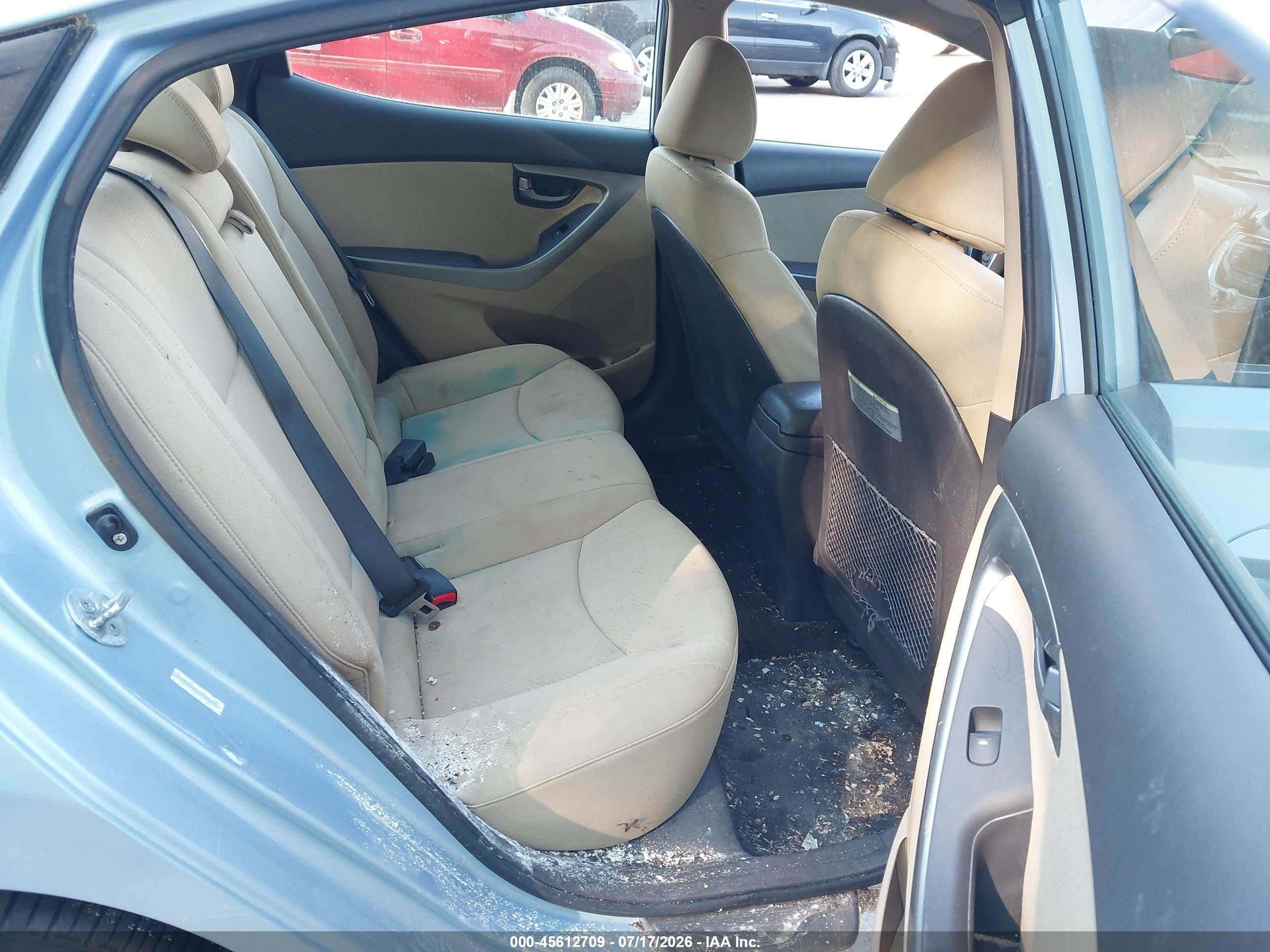 2011 Hyundai Elantra Gls/limited Light Blue vin: KMHDH4AE9BU147419