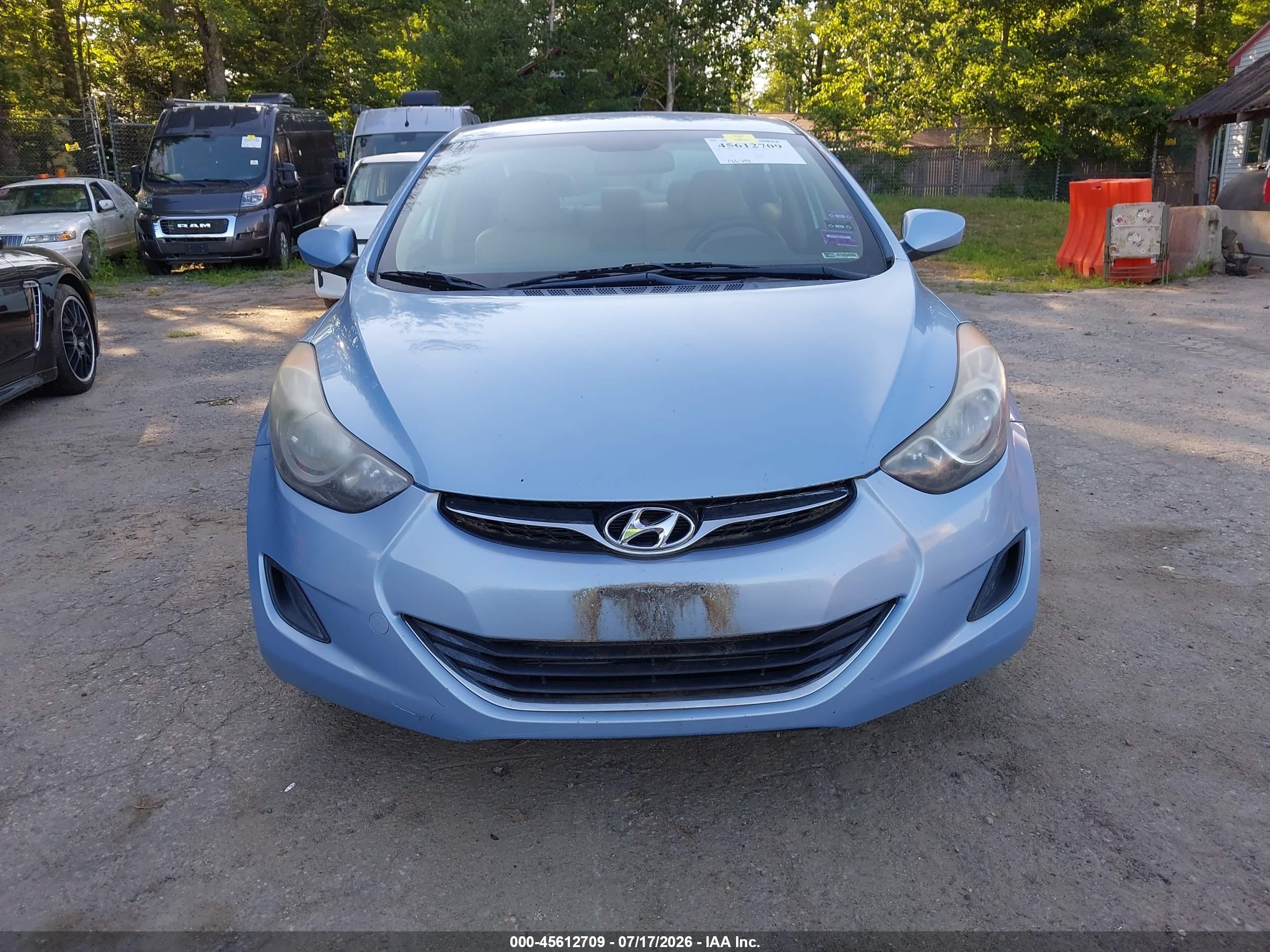 2011 Hyundai Elantra Gls/limited Light Blue vin: KMHDH4AE9BU147419