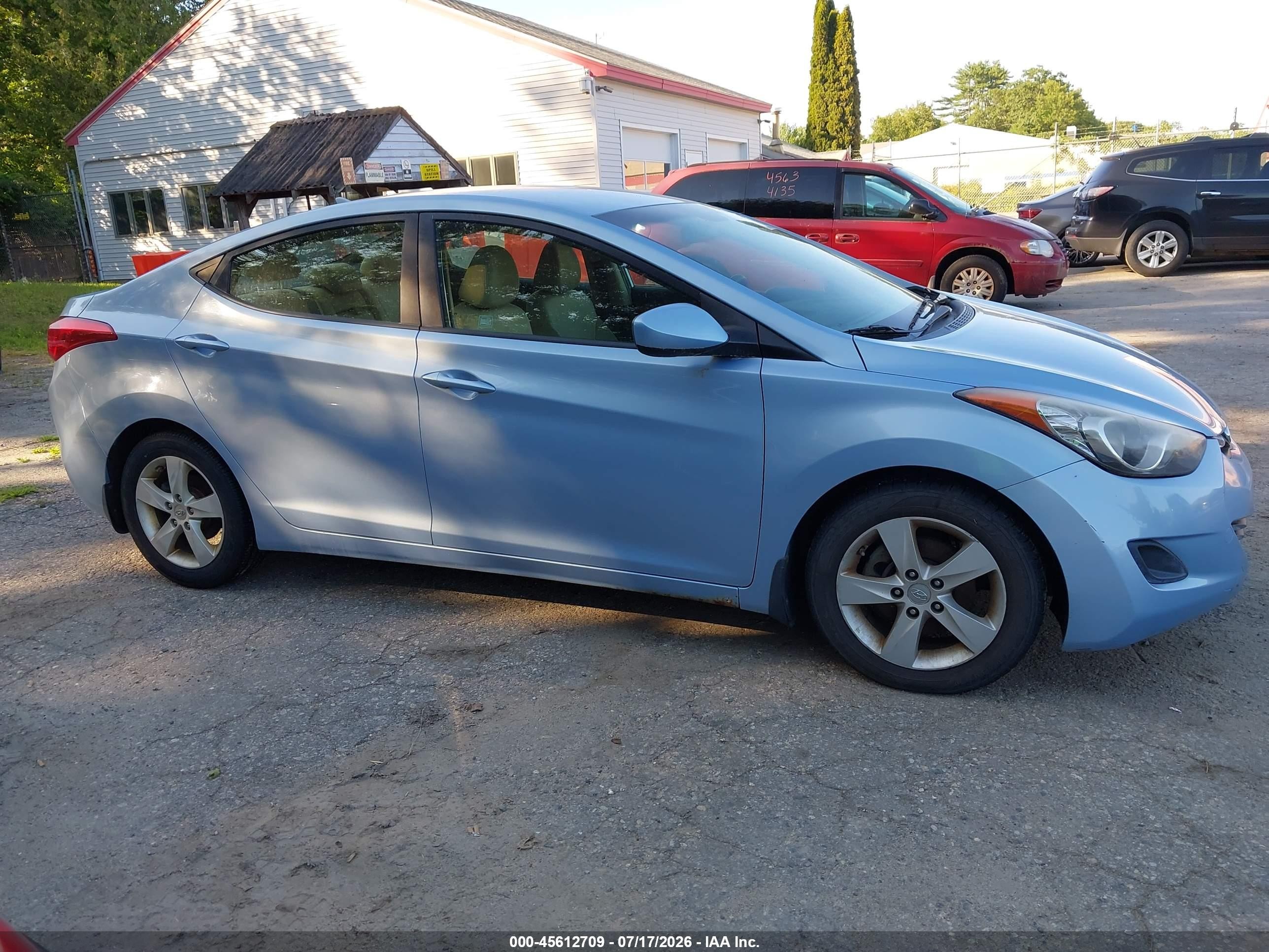 2011 Hyundai Elantra Gls/limited Light Blue vin: KMHDH4AE9BU147419