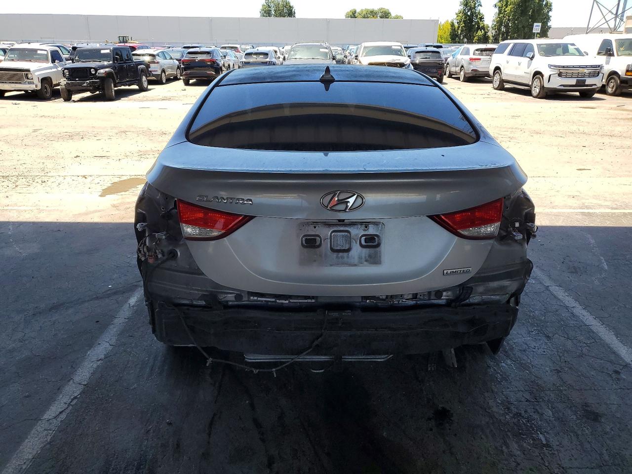 2012 Hyundai Elantra Limited Silver vin: KMHDH4AE9CU217261
