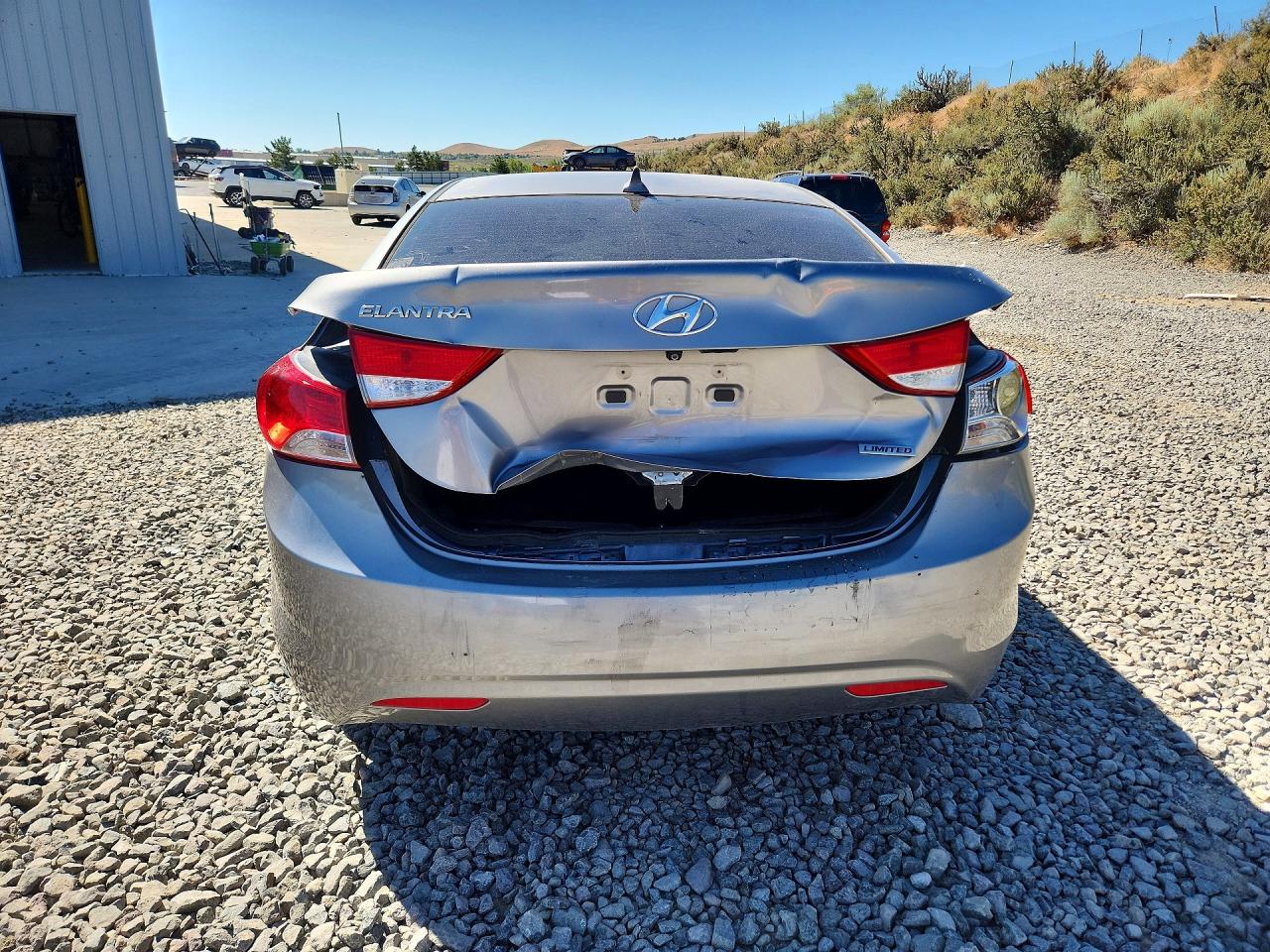2012 Hyundai Elantra Limited Серебряный vin: KMHDH4AE9CU223125