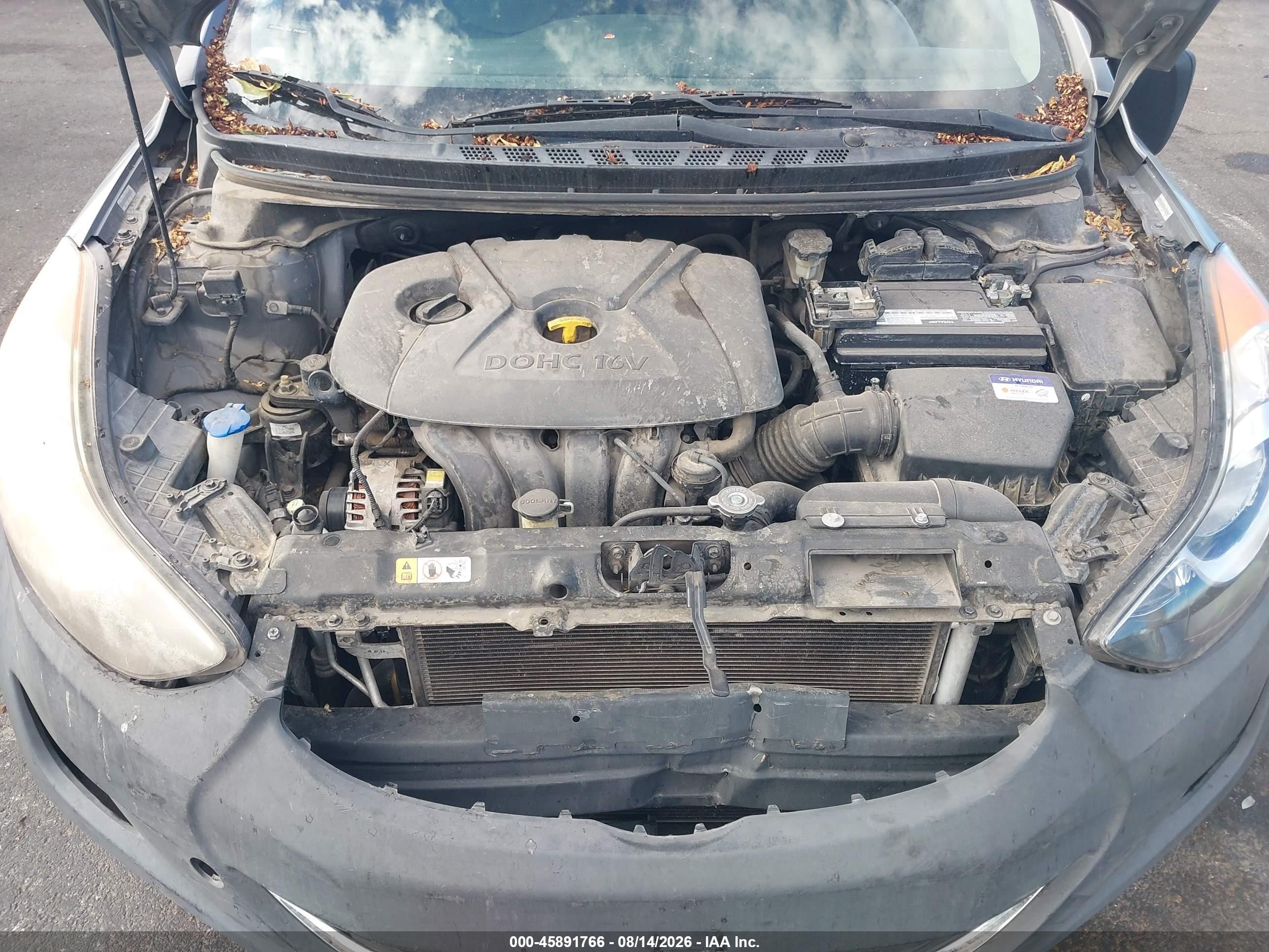 2012 Hyundai Elantra Limited (ulsan Plant) Серебряный vin: KMHDH4AE9CU255380