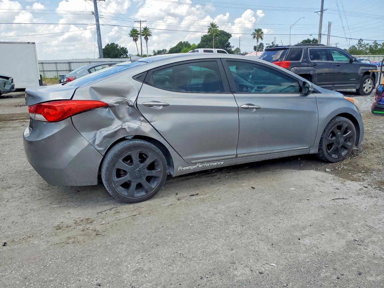 2012 Hyundai Elantra Limited Gray vin: KMHDH4AE9CU265102