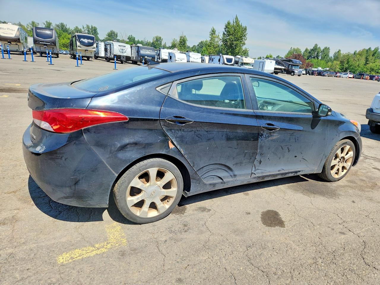 2012 Hyundai Elantra Limited Black vin: KMHDH4AE9CU272311
