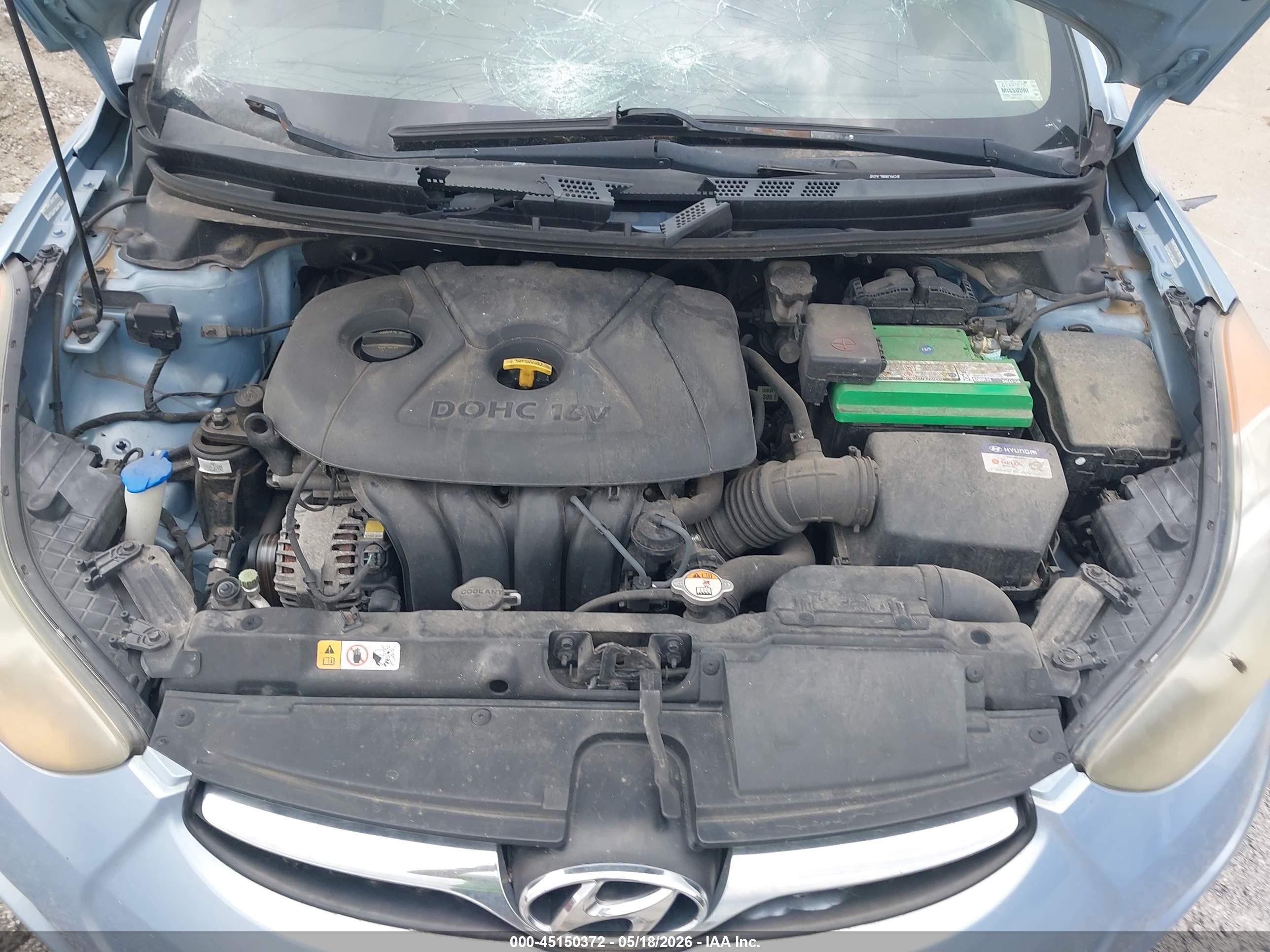 2012 Hyundai Elantra Gls (ulsan Plant) Blue vin: KMHDH4AE9CU299105