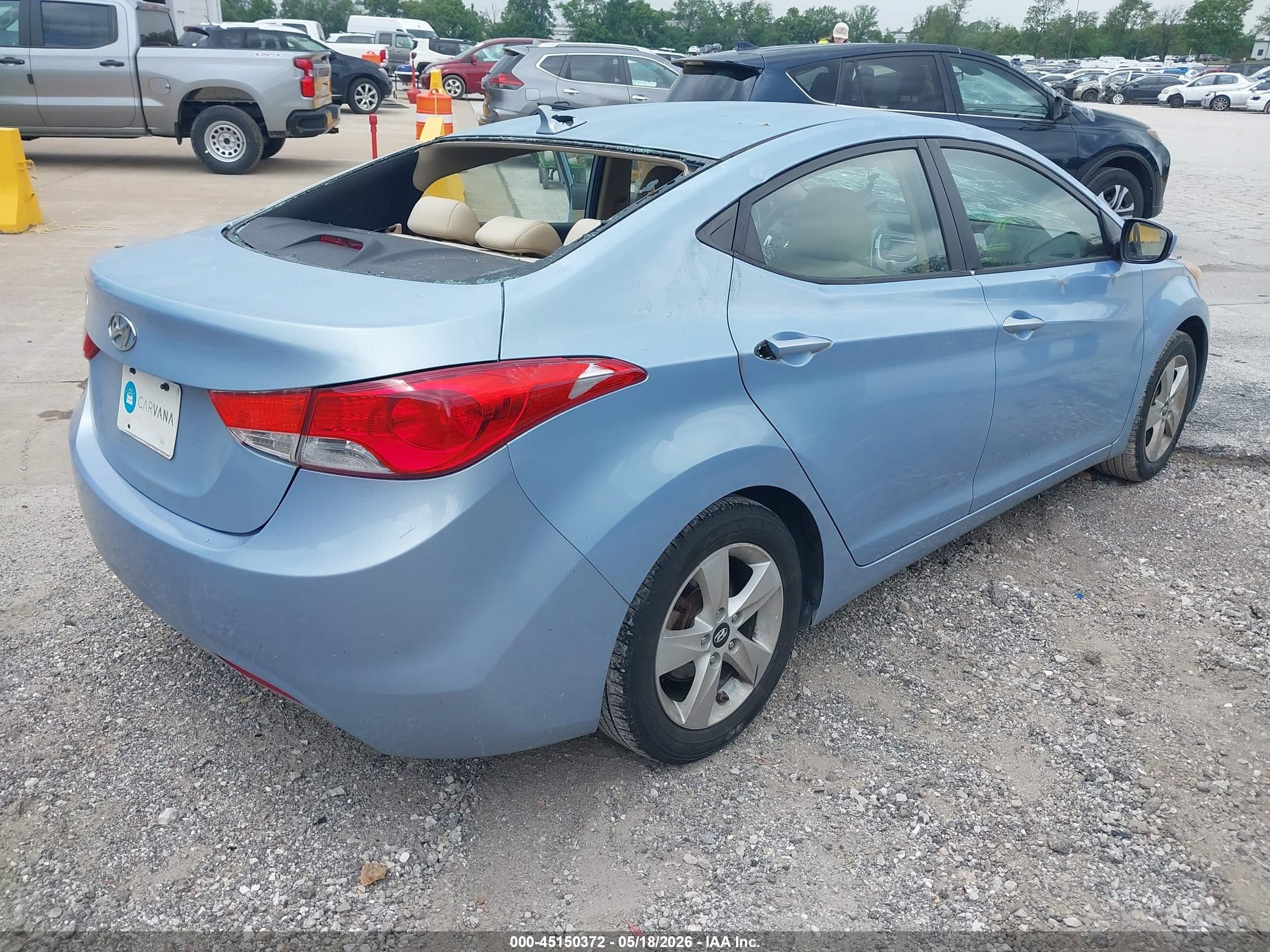 2012 Hyundai Elantra Gls (ulsan Plant) Blue vin: KMHDH4AE9CU299105