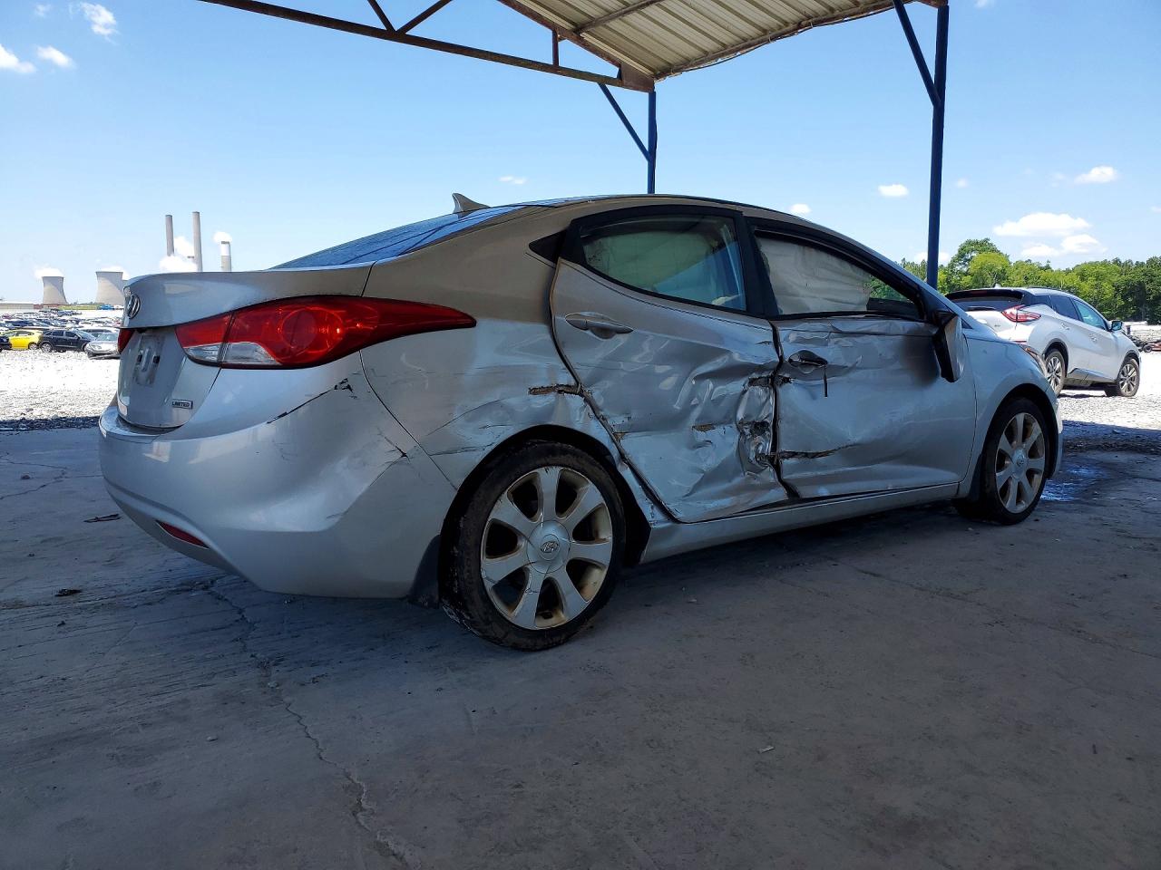 2012 Hyundai Elantra Limited Silver vin: KMHDH4AE9CU304979