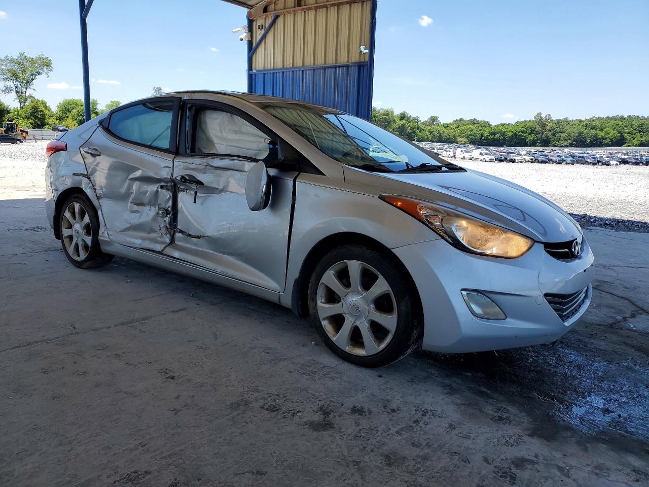 2012 Hyundai Elantra Limited Silver vin: KMHDH4AE9CU304979