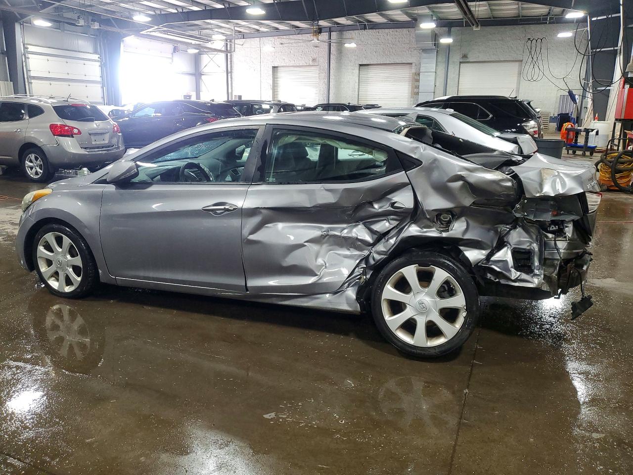 2012 Hyundai Elantra Limited Gray vin: KMHDH4AE9CU320079