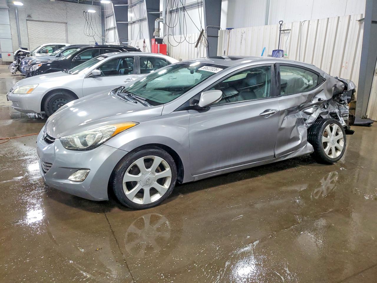 2012 Hyundai Elantra Limited Gray vin: KMHDH4AE9CU320079
