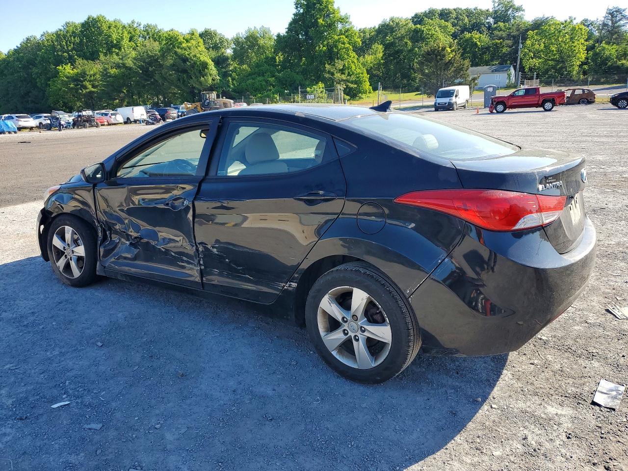 2012 Hyundai Elantra Gls Black vin: KMHDH4AE9CU332927