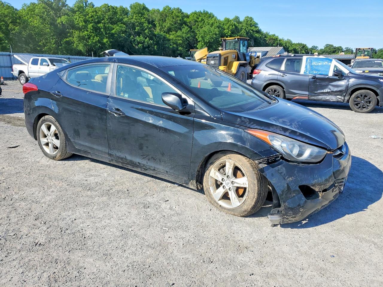 2012 Hyundai Elantra Gls Black vin: KMHDH4AE9CU332927