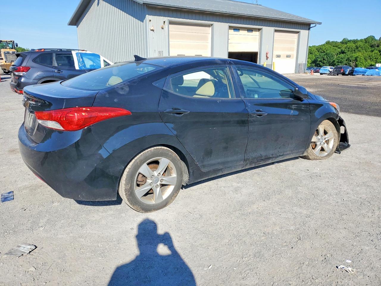2012 Hyundai Elantra Gls Black vin: KMHDH4AE9CU332927