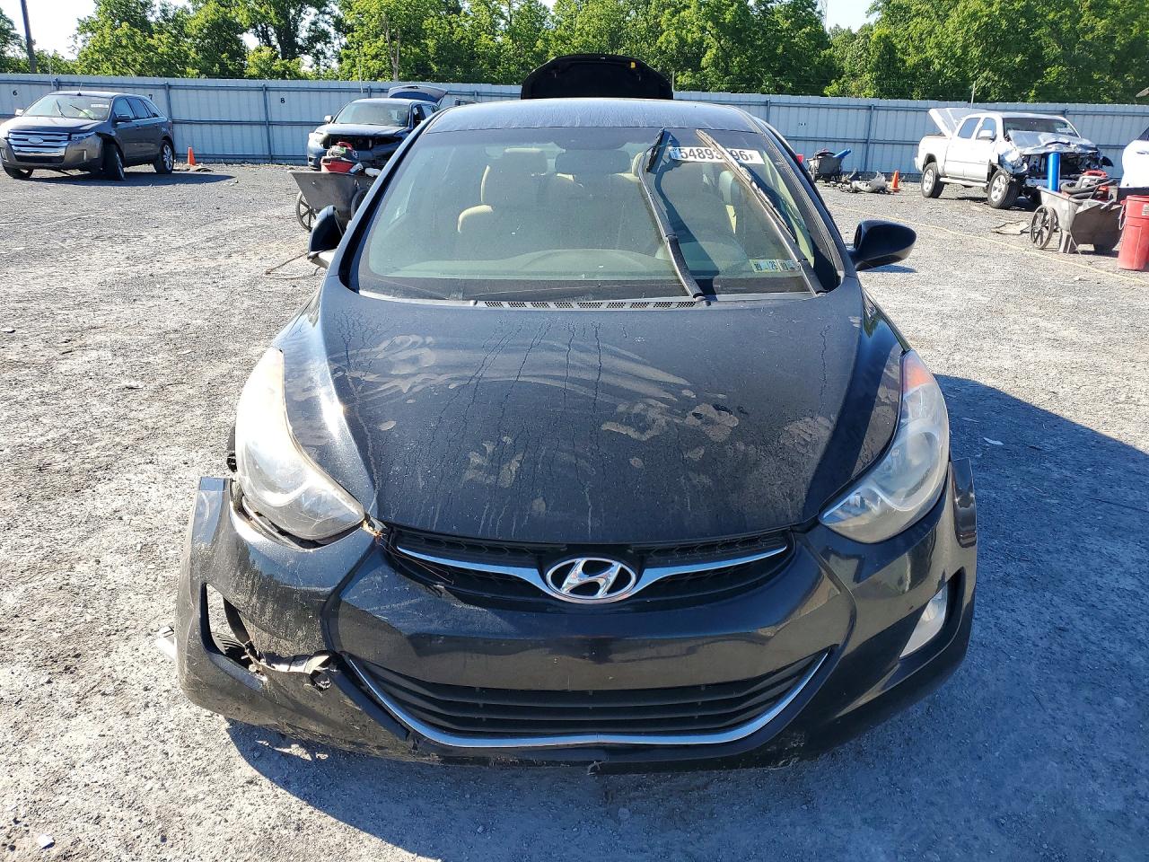 2012 Hyundai Elantra Gls Black vin: KMHDH4AE9CU332927