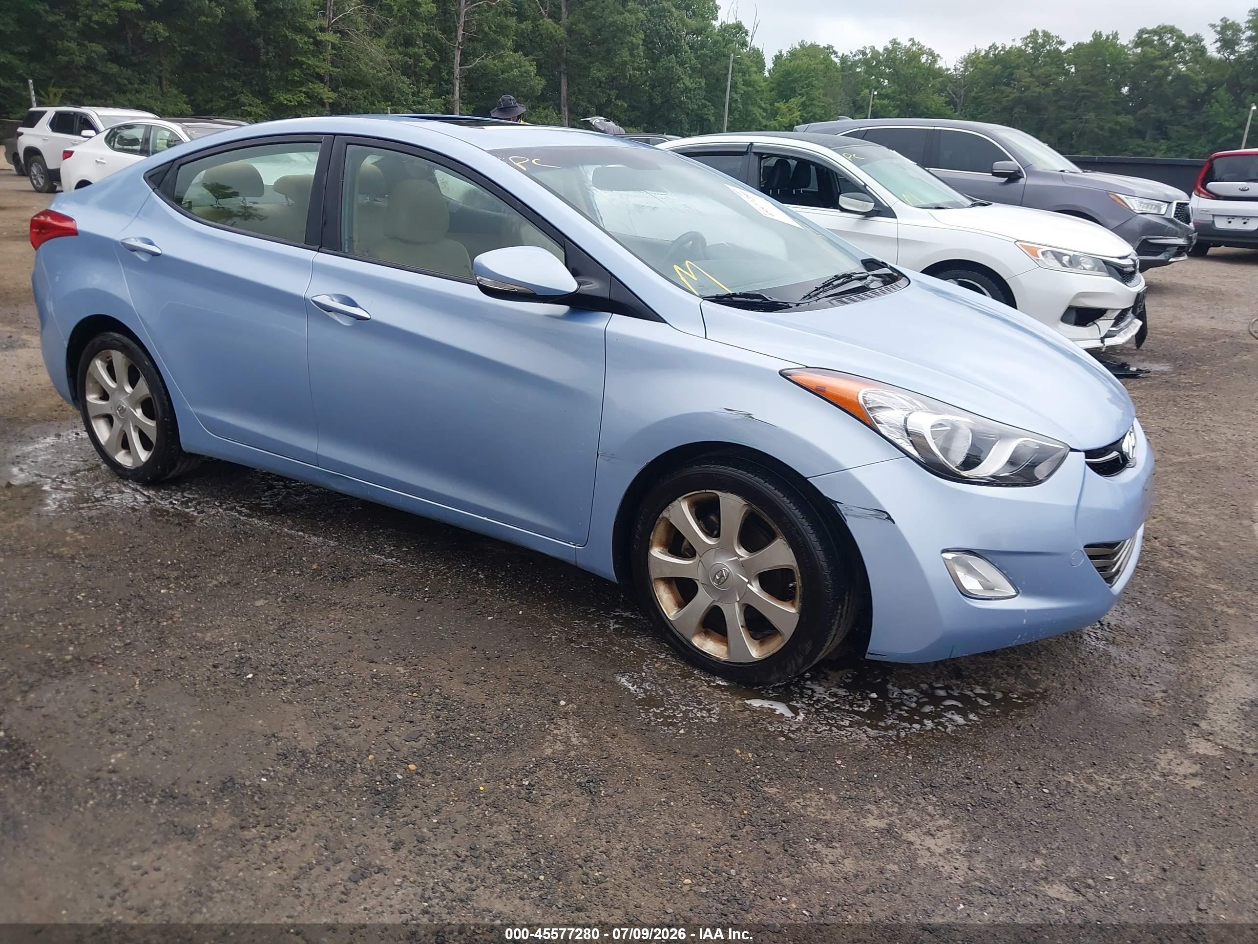 2012 Hyundai Elantra Limited (ulsan Plant) Light Blue vin: KMHDH4AE9CU337612