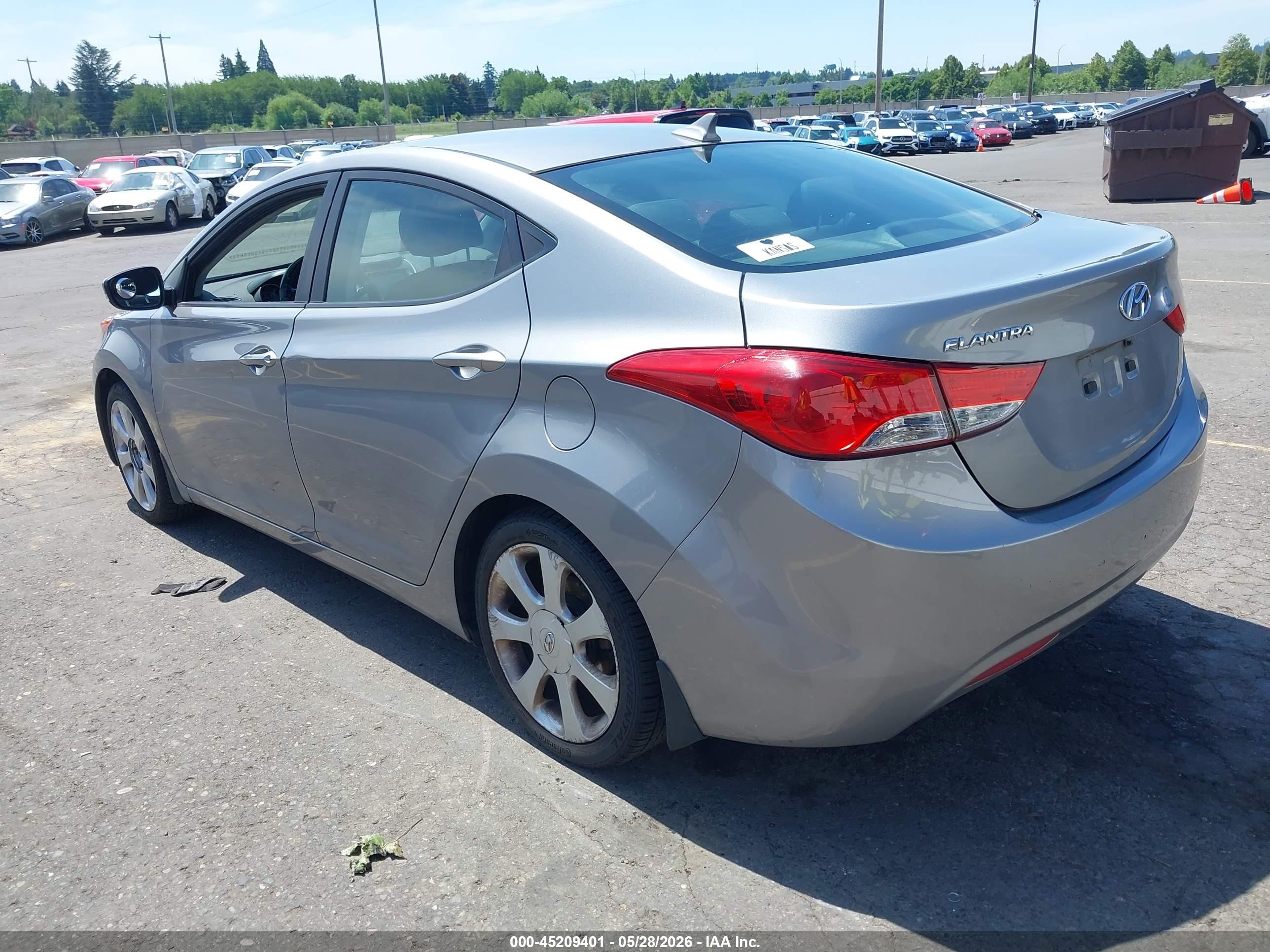 2012 Hyundai Elantra Limited (ulsan Plant) Gray vin: KMHDH4AE9CU340235