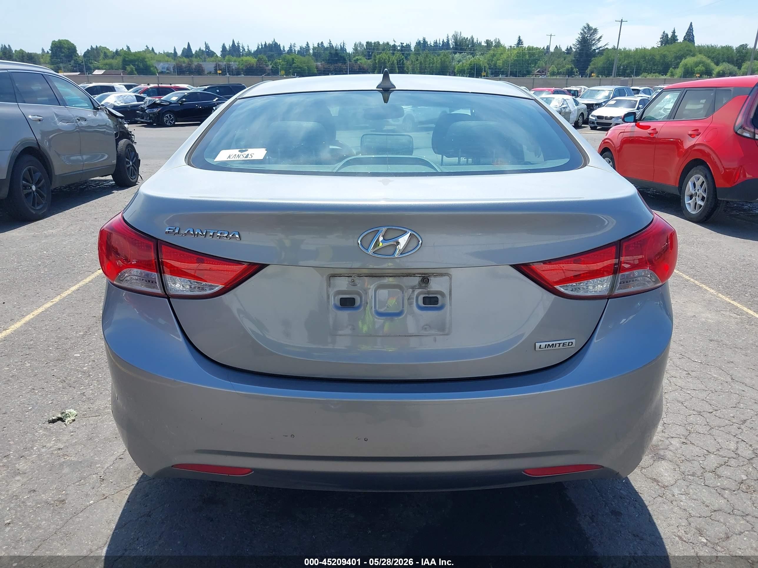 2012 Hyundai Elantra Limited (ulsan Plant) Gray vin: KMHDH4AE9CU340235