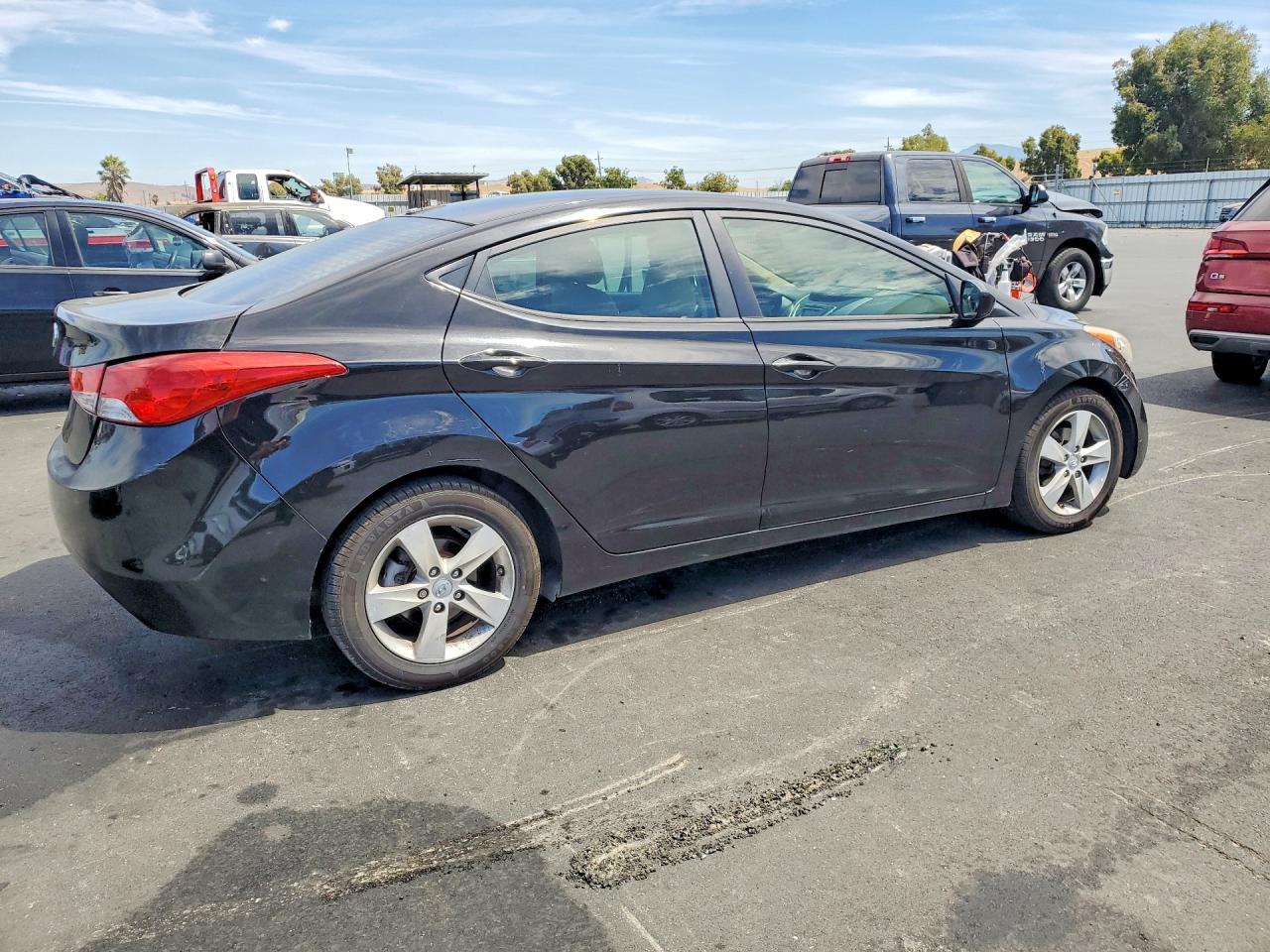 2012 Hyundai Elantra Gls Black vin: KMHDH4AE9CU345497