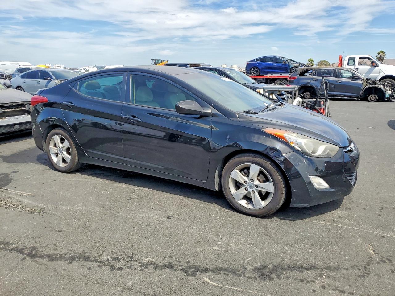 2012 Hyundai Elantra Gls Black vin: KMHDH4AE9CU345497