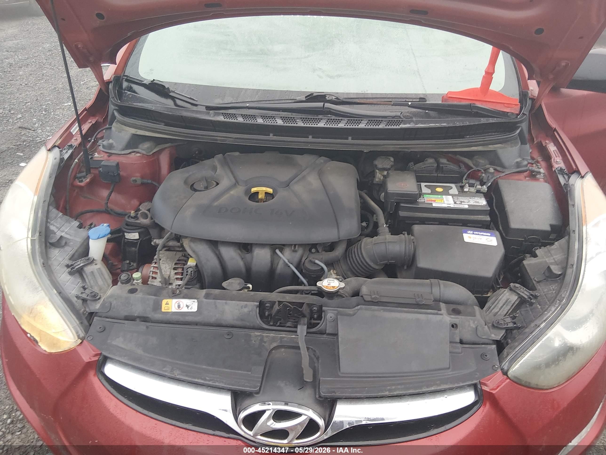 2012 Hyundai Elantra Gls (ulsan Plant) Red vin: KMHDH4AE9CU346584
