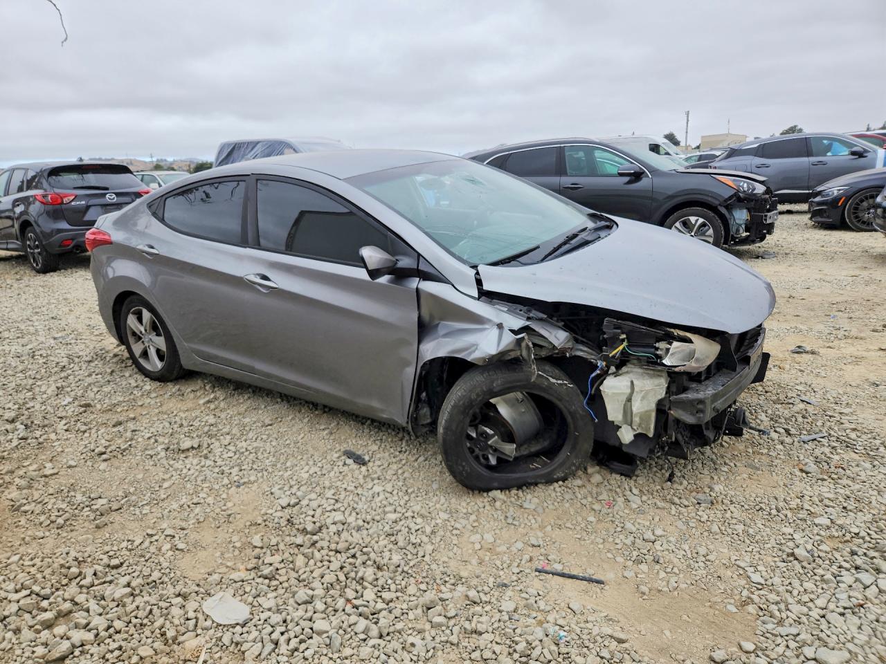 2012 Hyundai Elantra Gls Silver vin: KMHDH4AE9CU360923