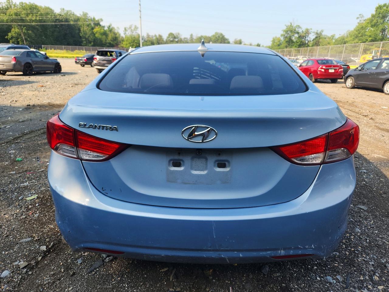 2012 Hyundai Elantra Gls Blue vin: KMHDH4AE9CU416293