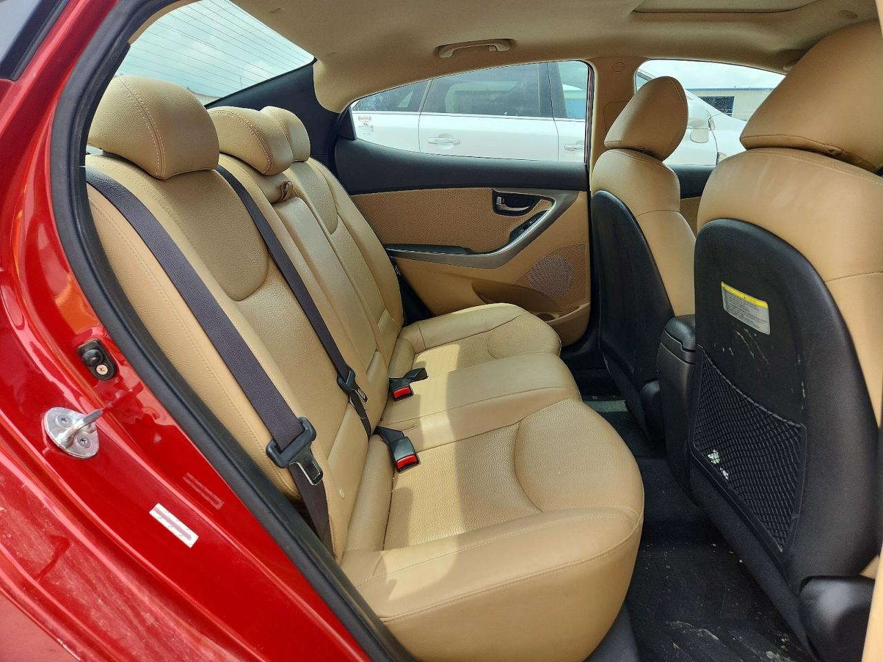 2012 Hyundai Elantra Limited Red vin: KMHDH4AE9CU427729