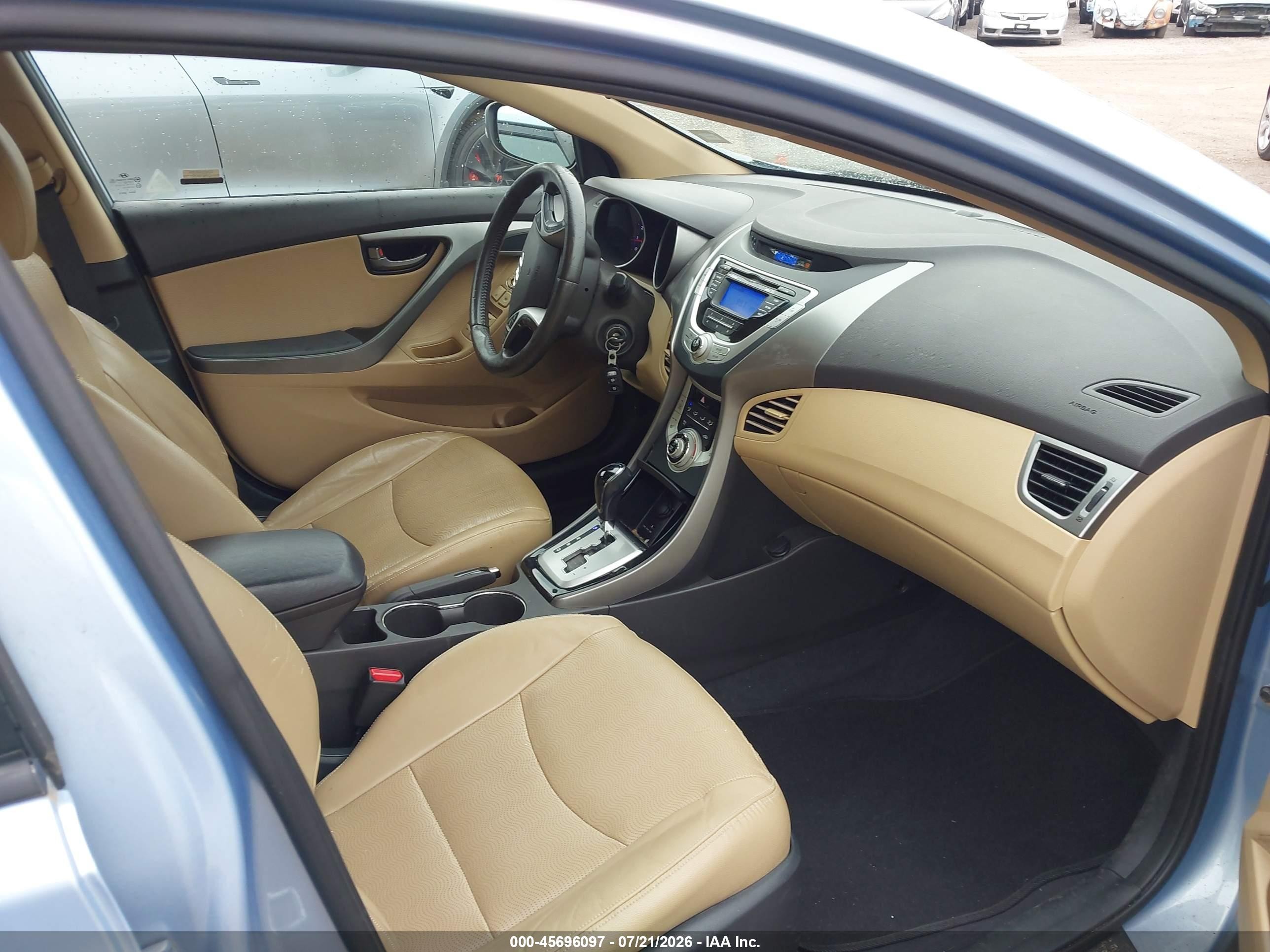 2012 Hyundai Elantra Limited (ulsan Plant) Blue vin: KMHDH4AE9CU432753