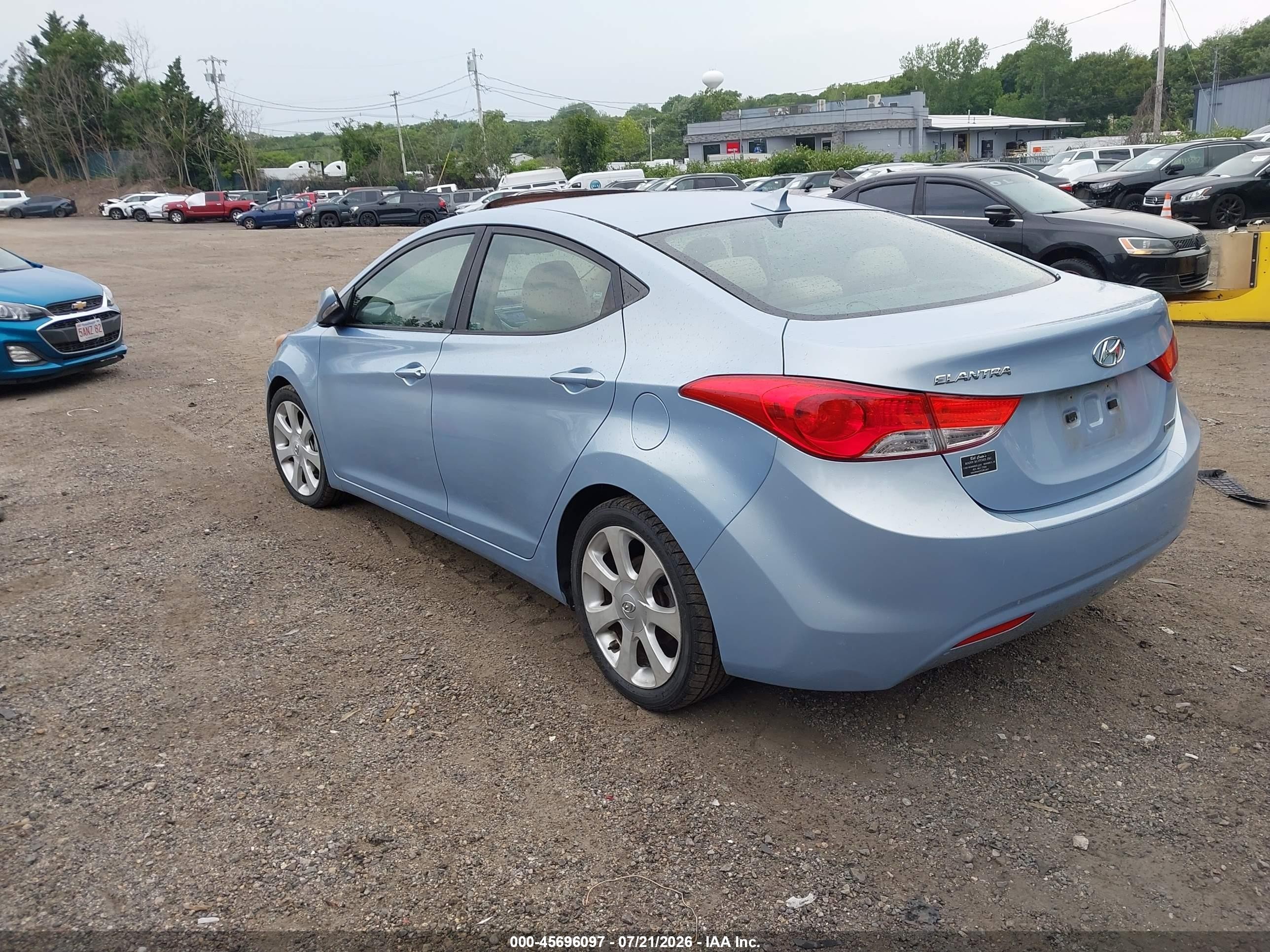 2012 Hyundai Elantra Limited (ulsan Plant) Blue vin: KMHDH4AE9CU432753
