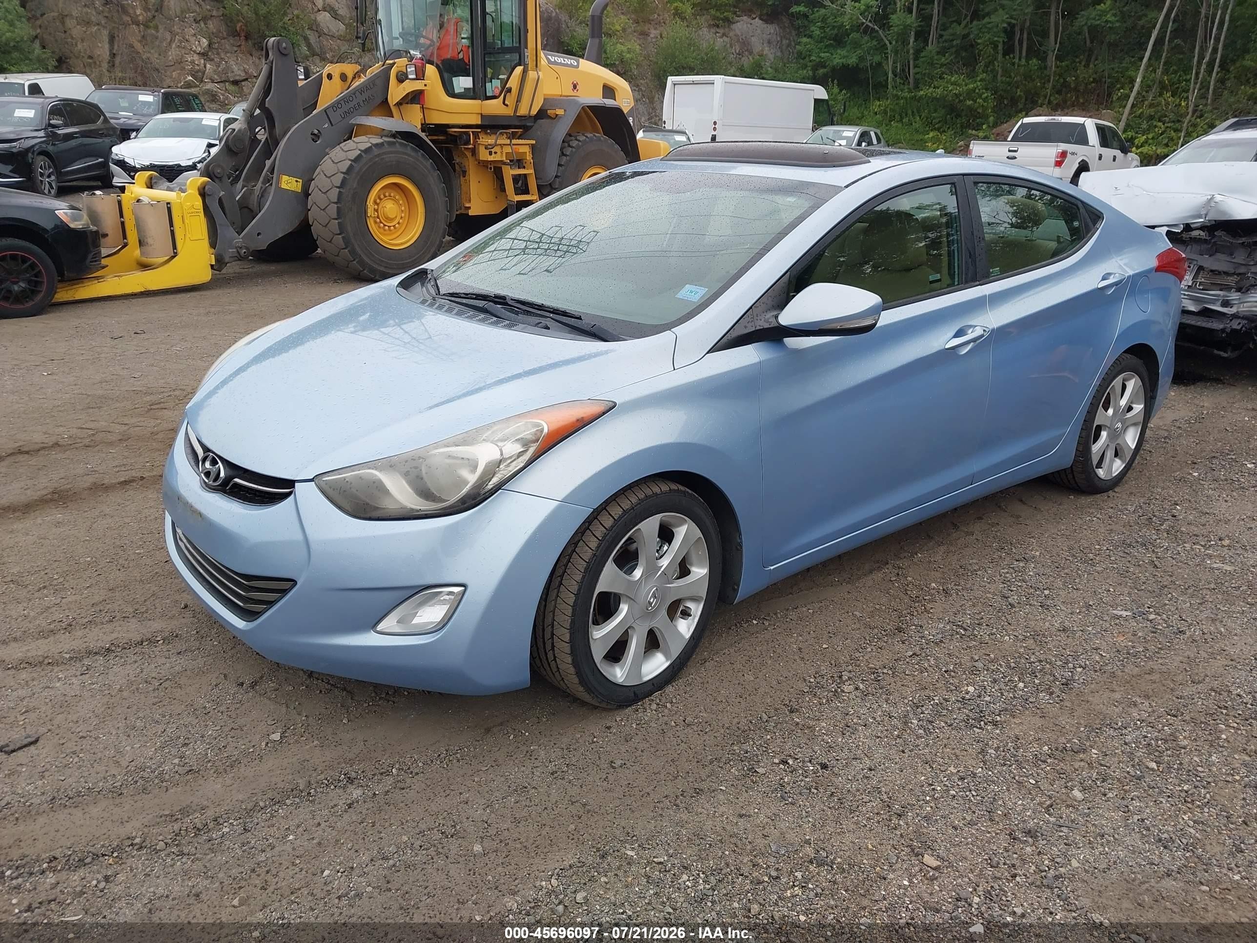 2012 Hyundai Elantra Limited (ulsan Plant) Blue vin: KMHDH4AE9CU432753