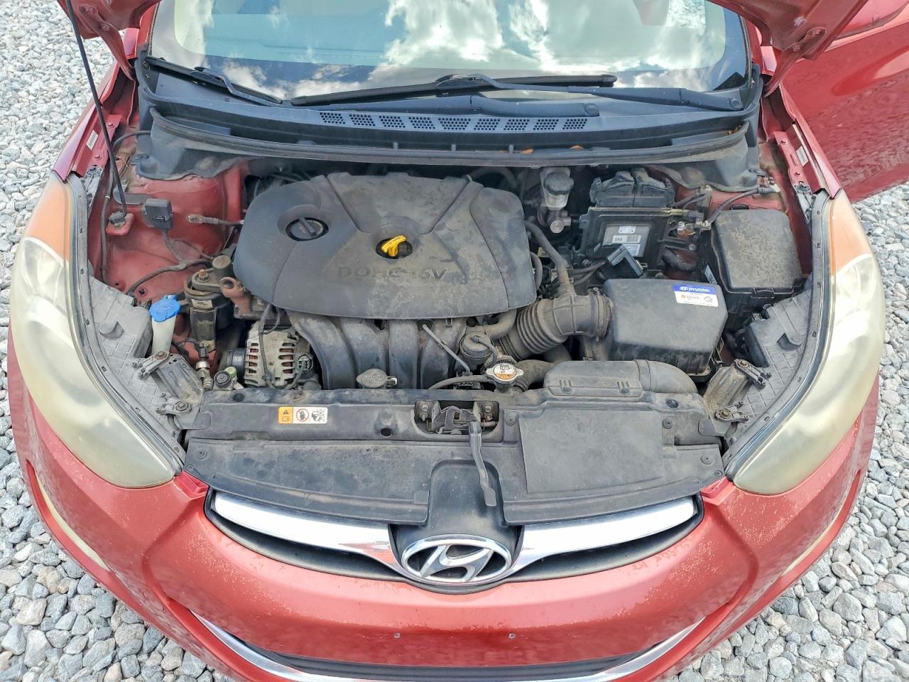 2012 Hyundai Elantra Gls Red vin: KMHDH4AE9CU435961