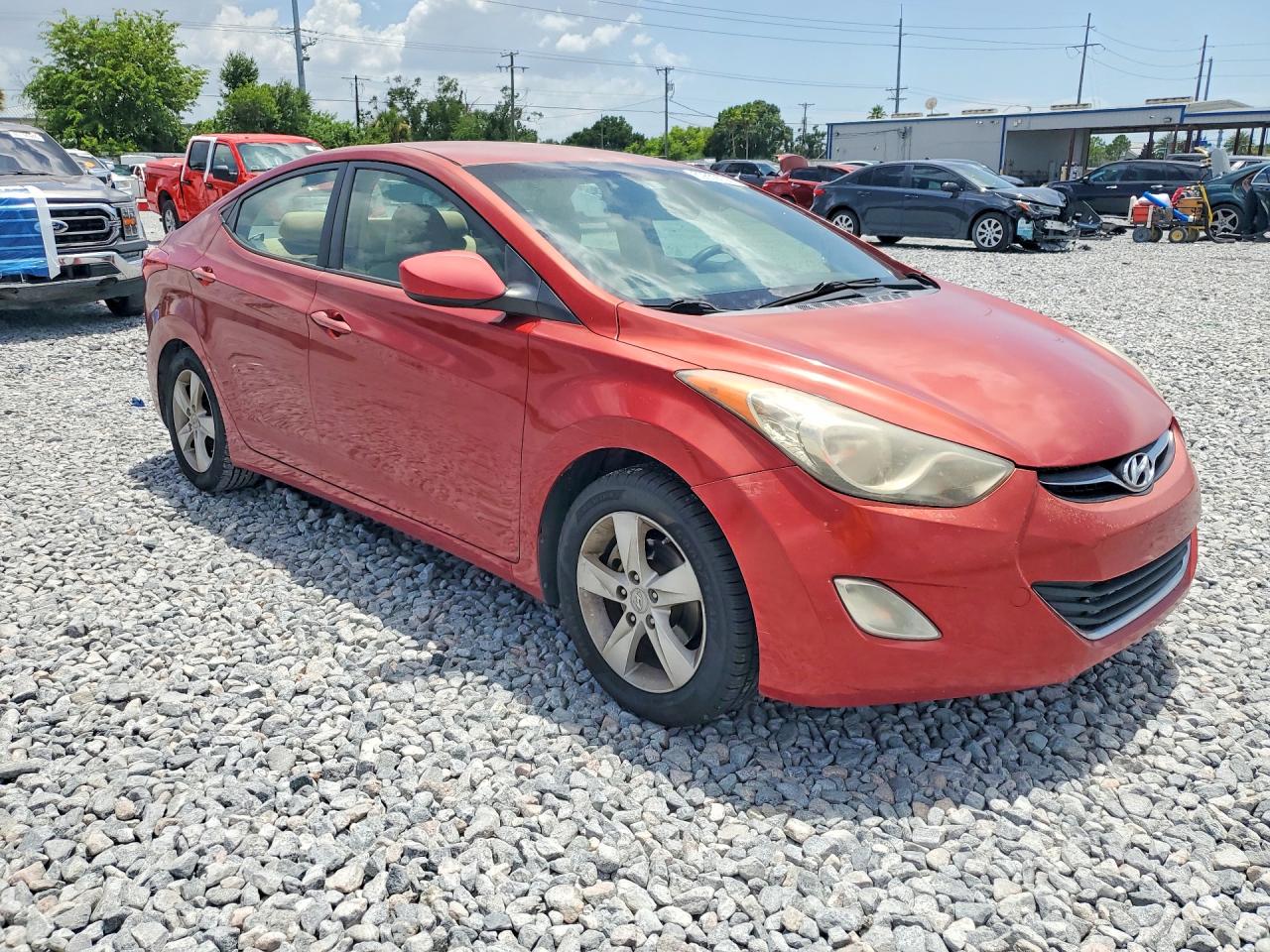 2012 Hyundai Elantra Gls Red vin: KMHDH4AE9CU435961