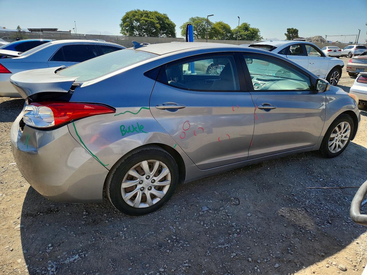 2012 Hyundai Elantra Gls Silver vin: KMHDH4AE9CU448631