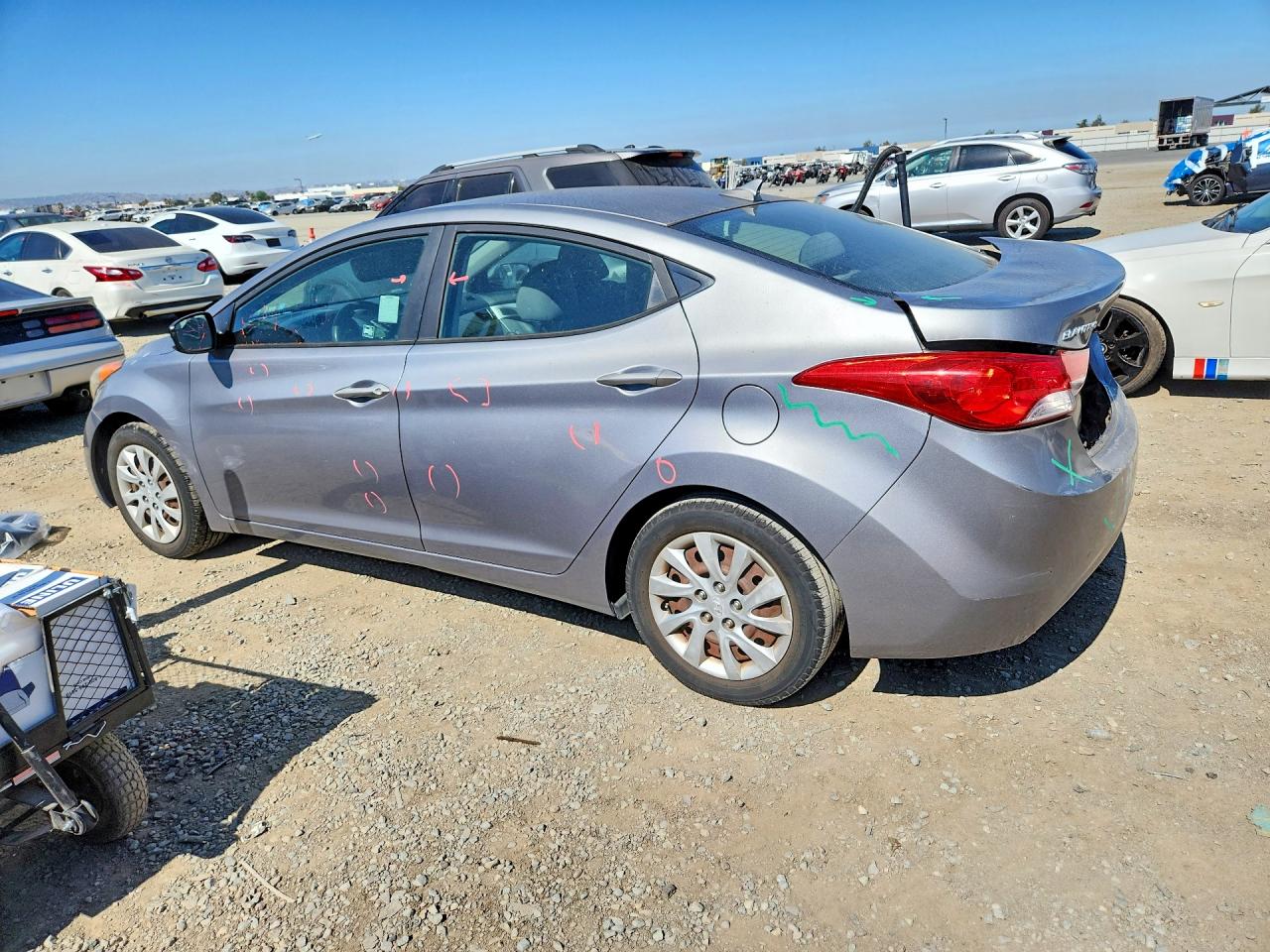 2012 Hyundai Elantra Gls Silver vin: KMHDH4AE9CU448631