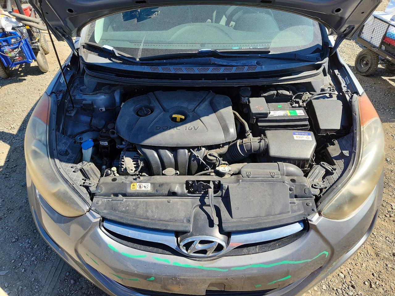 2012 Hyundai Elantra Gls Silver vin: KMHDH4AE9CU448631