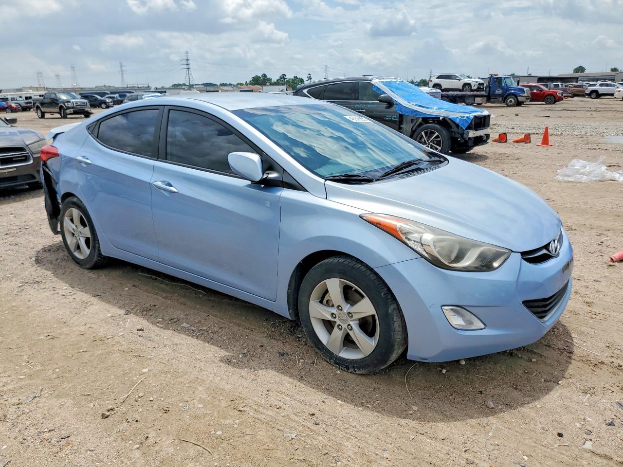 2012 Hyundai Elantra Gls Blue vin: KMHDH4AE9CU462190