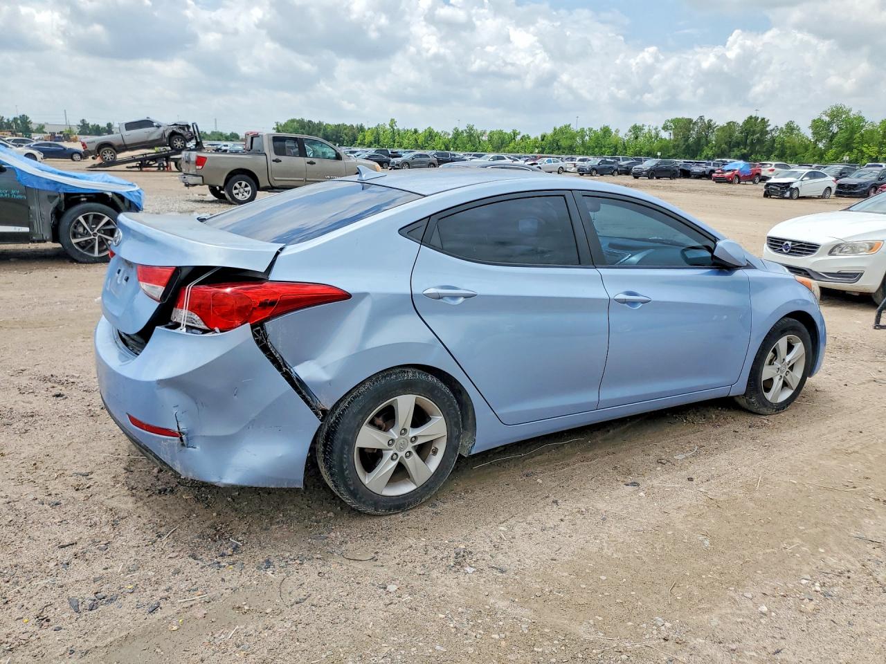 2012 Hyundai Elantra Gls Blue vin: KMHDH4AE9CU462190